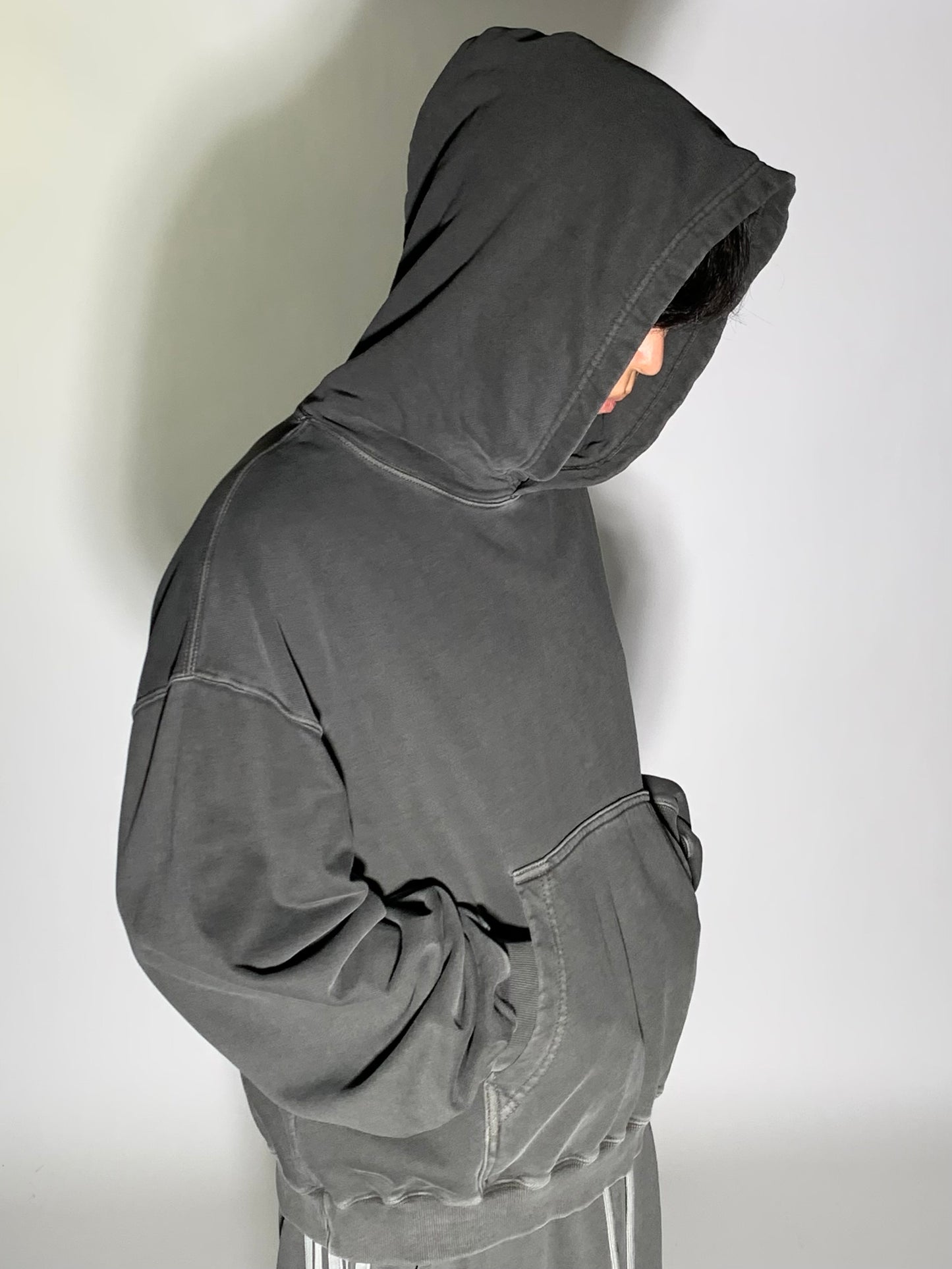 WASHED CROP HOODIE