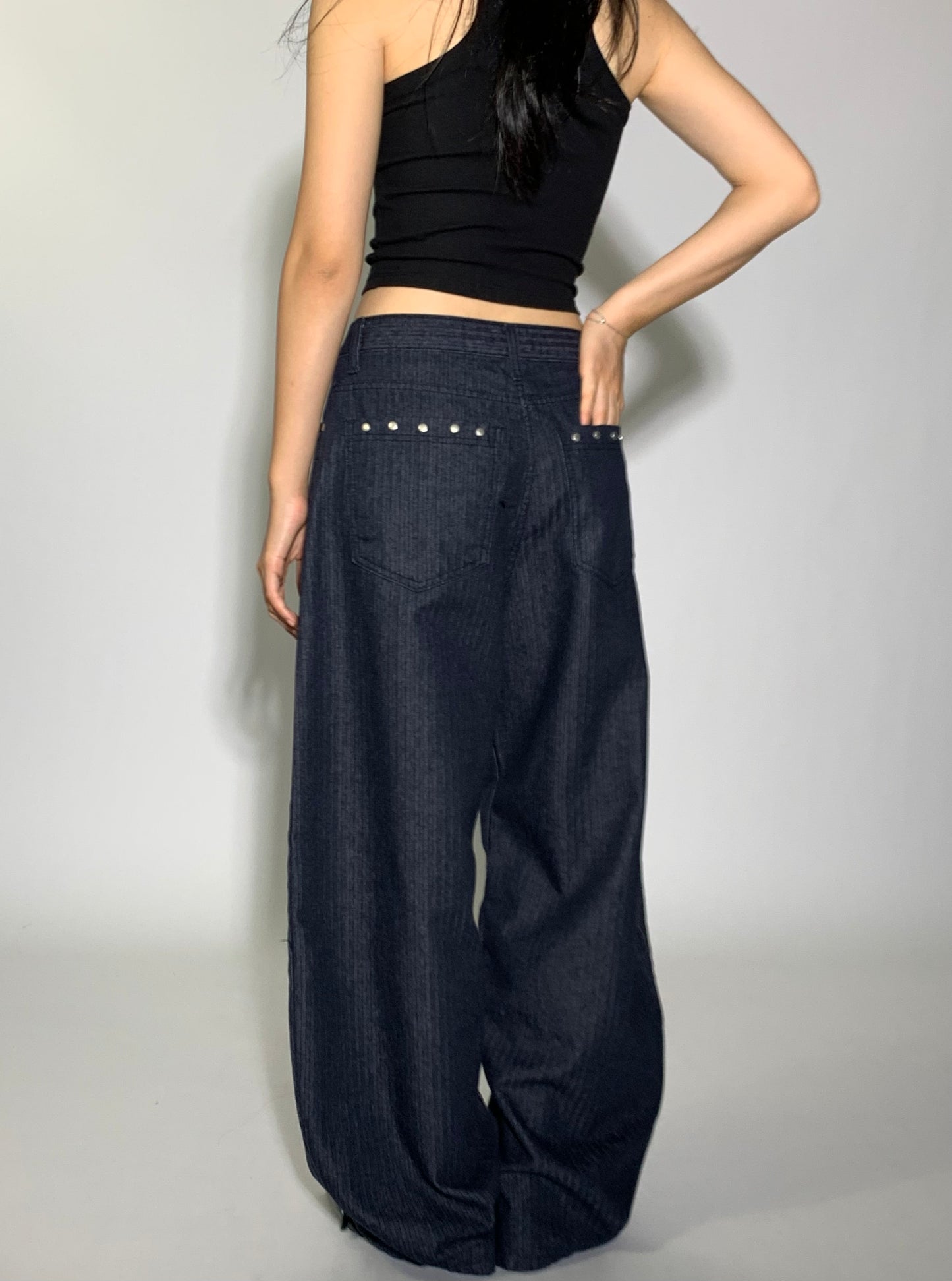 HERRINGBON STRIPE DENIM
