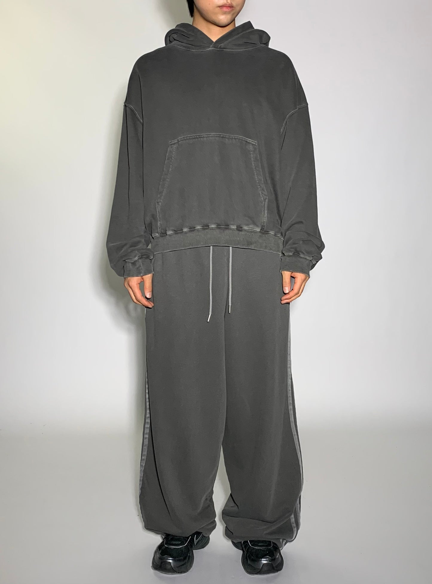 WASHED CROP HOODIE