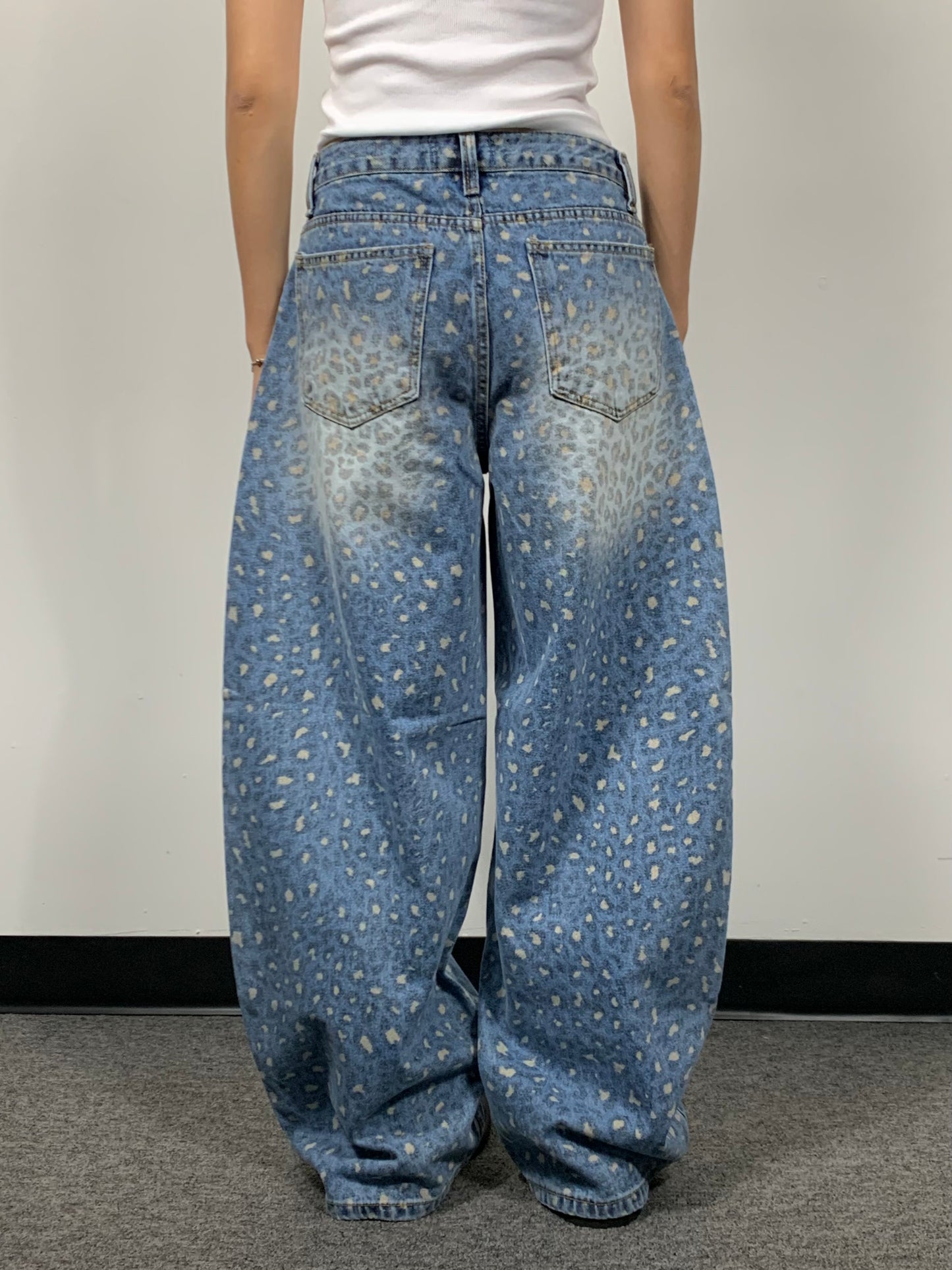 CHEETA PRINT DENIM