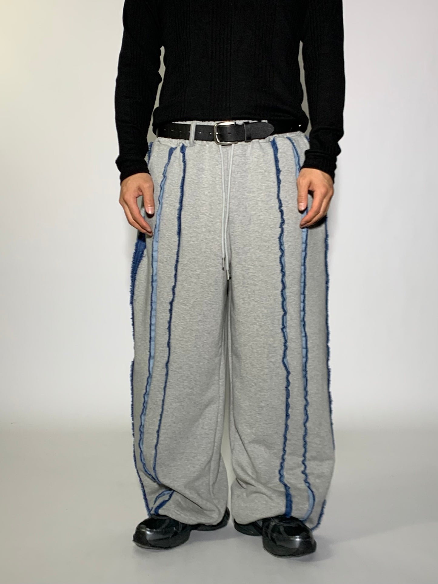 DENIM LAYER SWEATPANTS