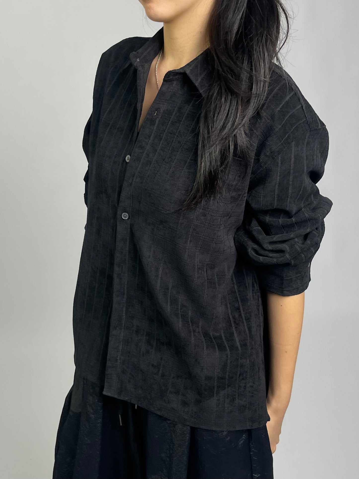CORDUROY CROP SHIRT