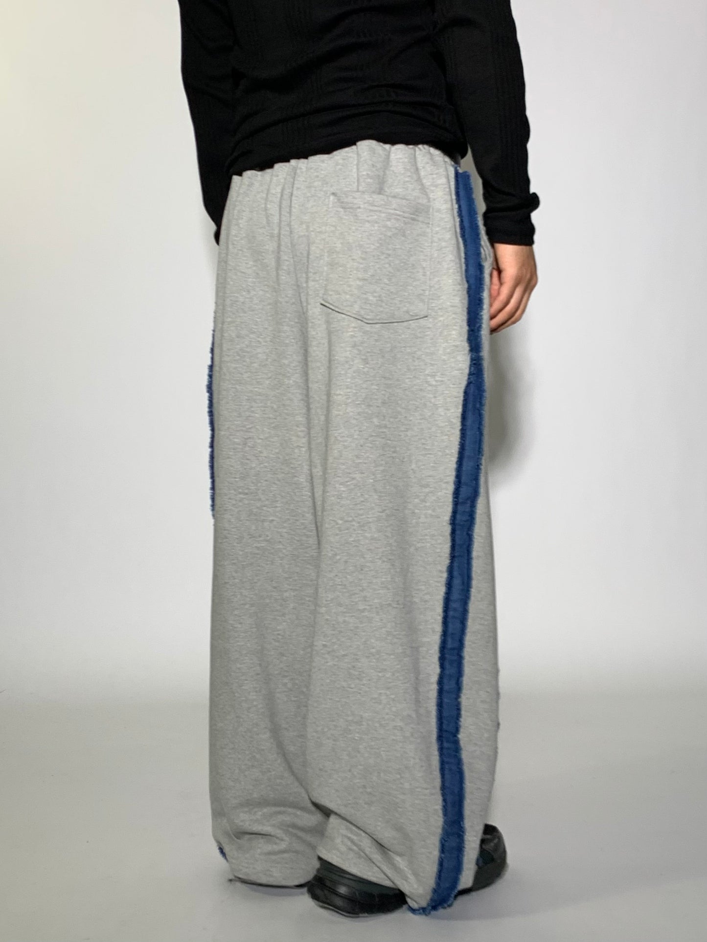 DENIM LAYER SWEATPANTS