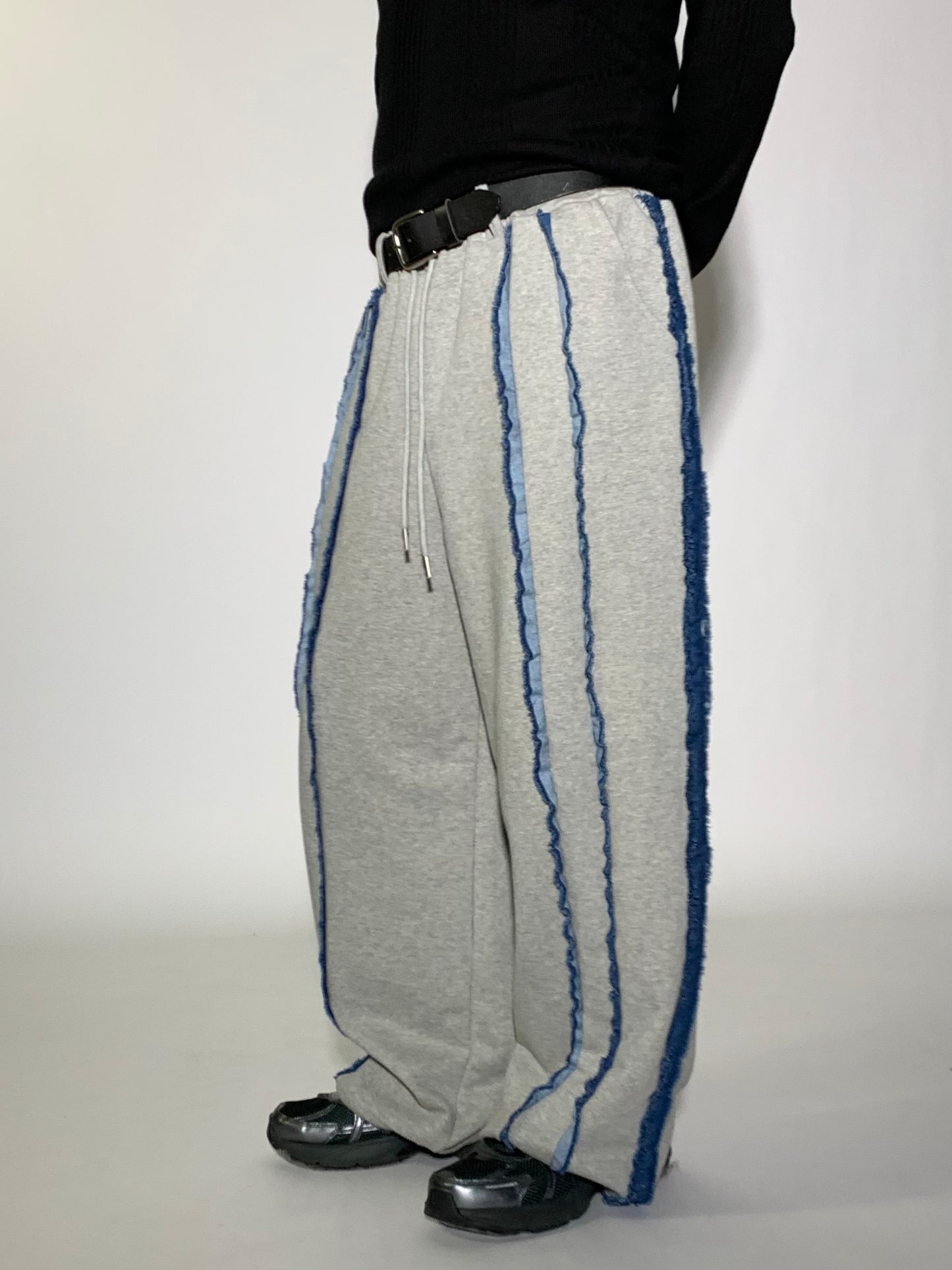 DENIM LAYER SWEATPANTS