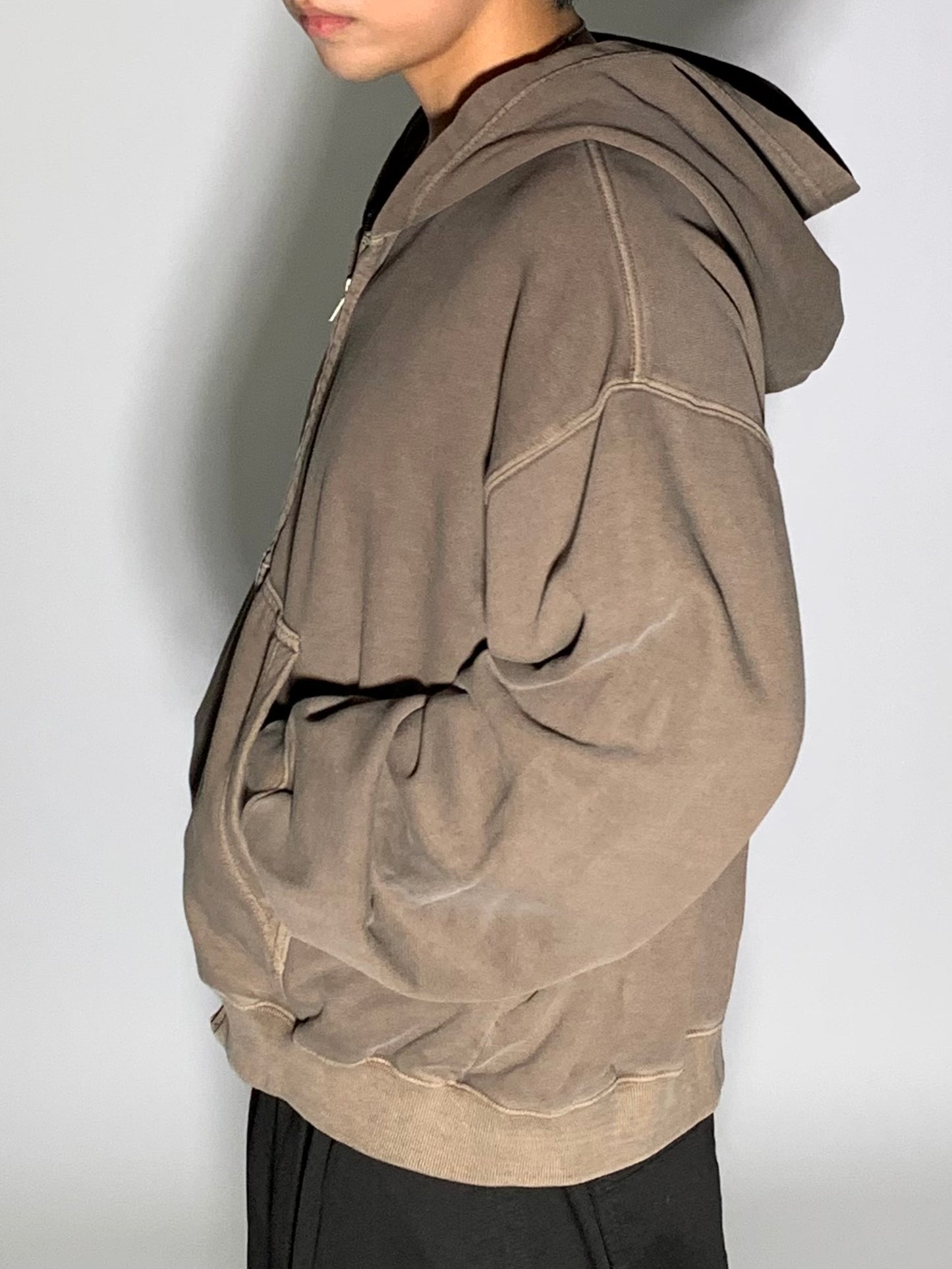 WASHED CROP ZIP UP