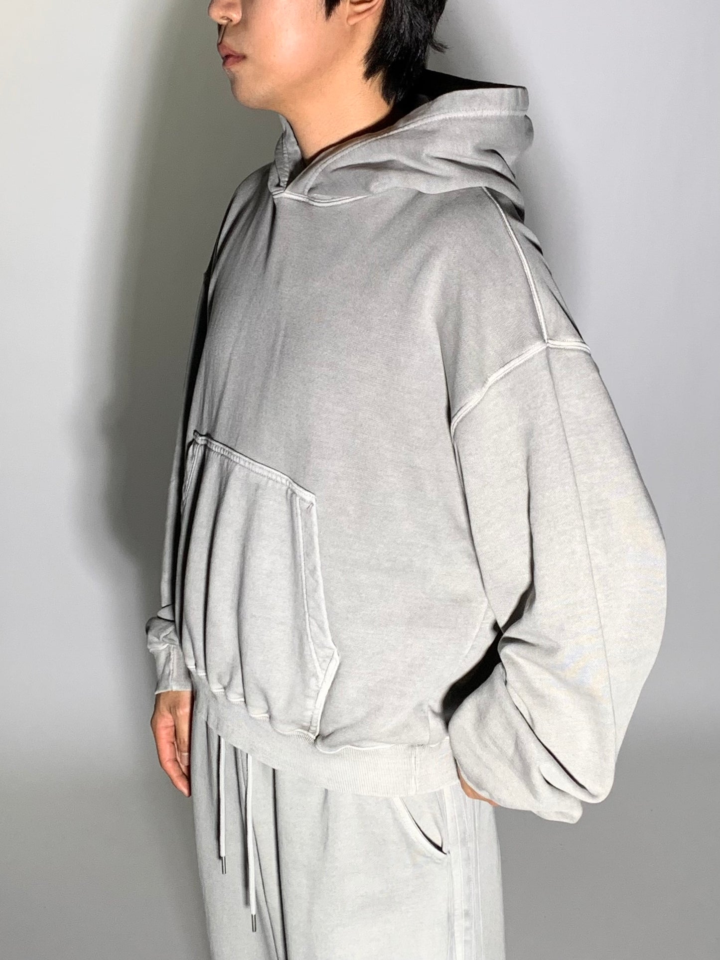WASHED CROP HOODIE