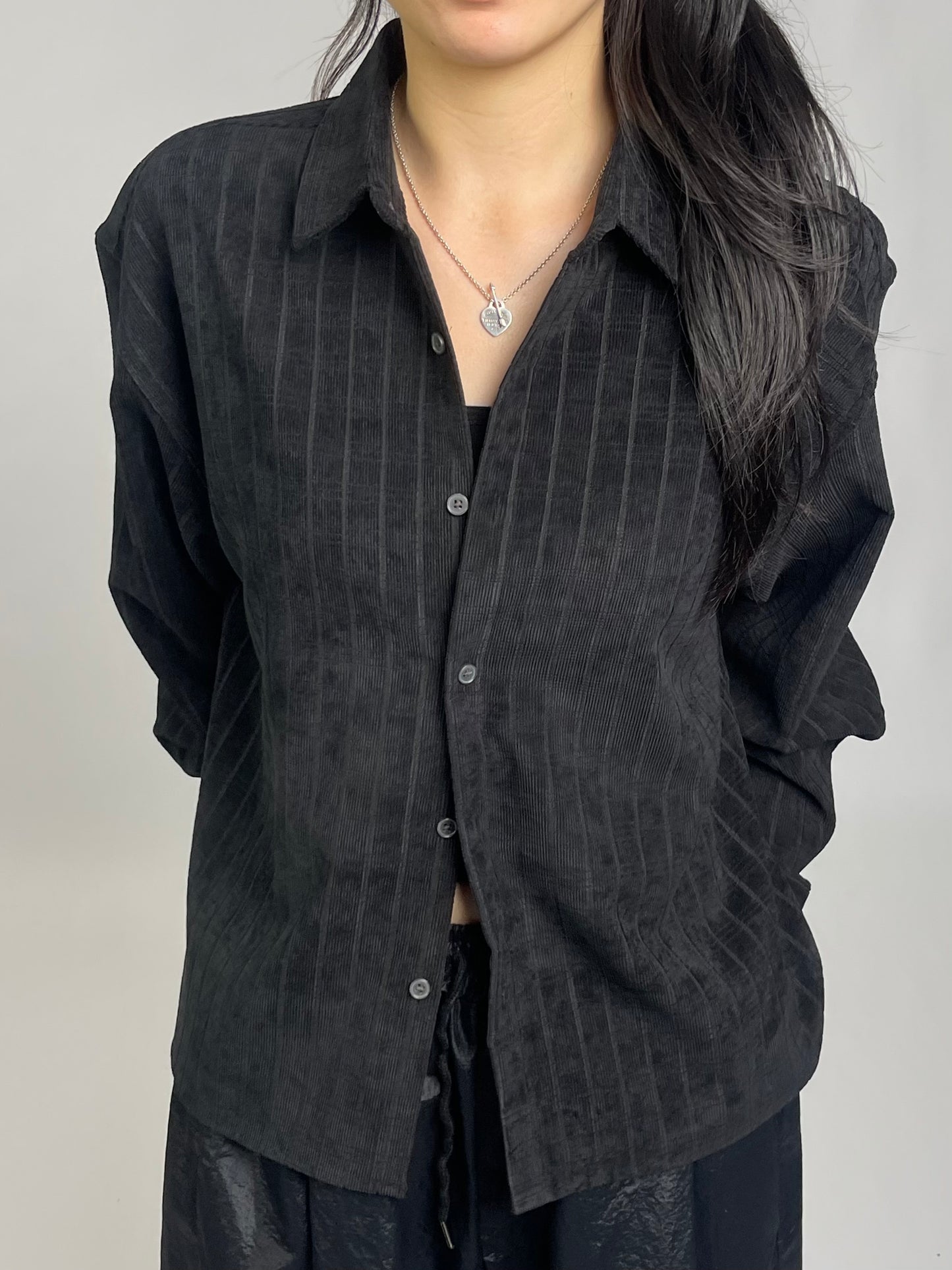 CORDUROY CROP SHIRT