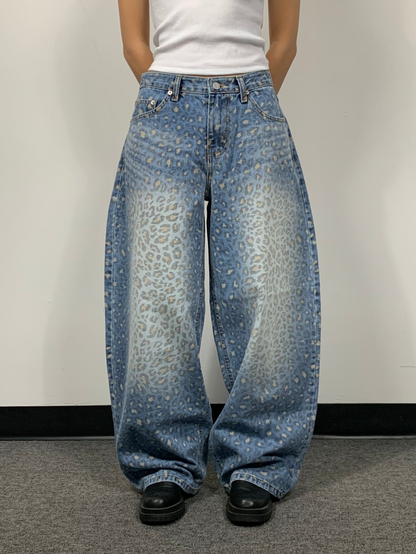 CHEETA PRINT DENIM