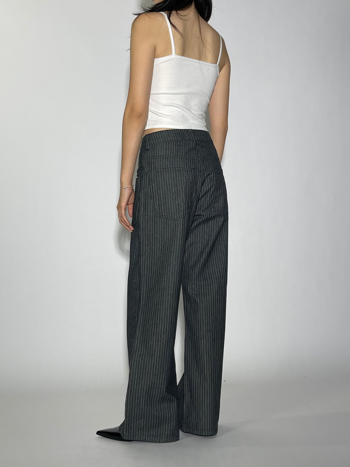 STRIPE SEMI FLARE PANTS