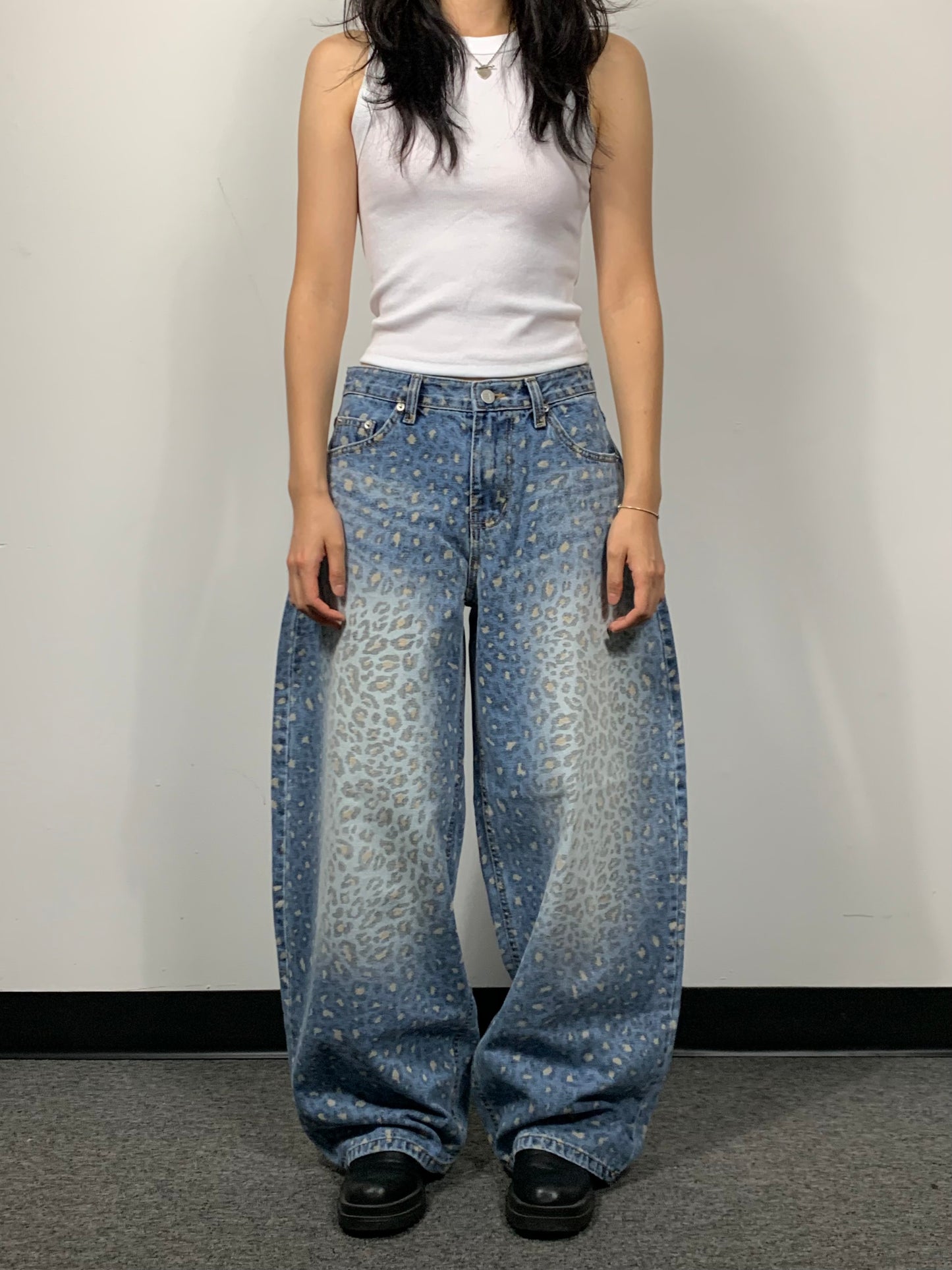 CHEETA PRINT DENIM