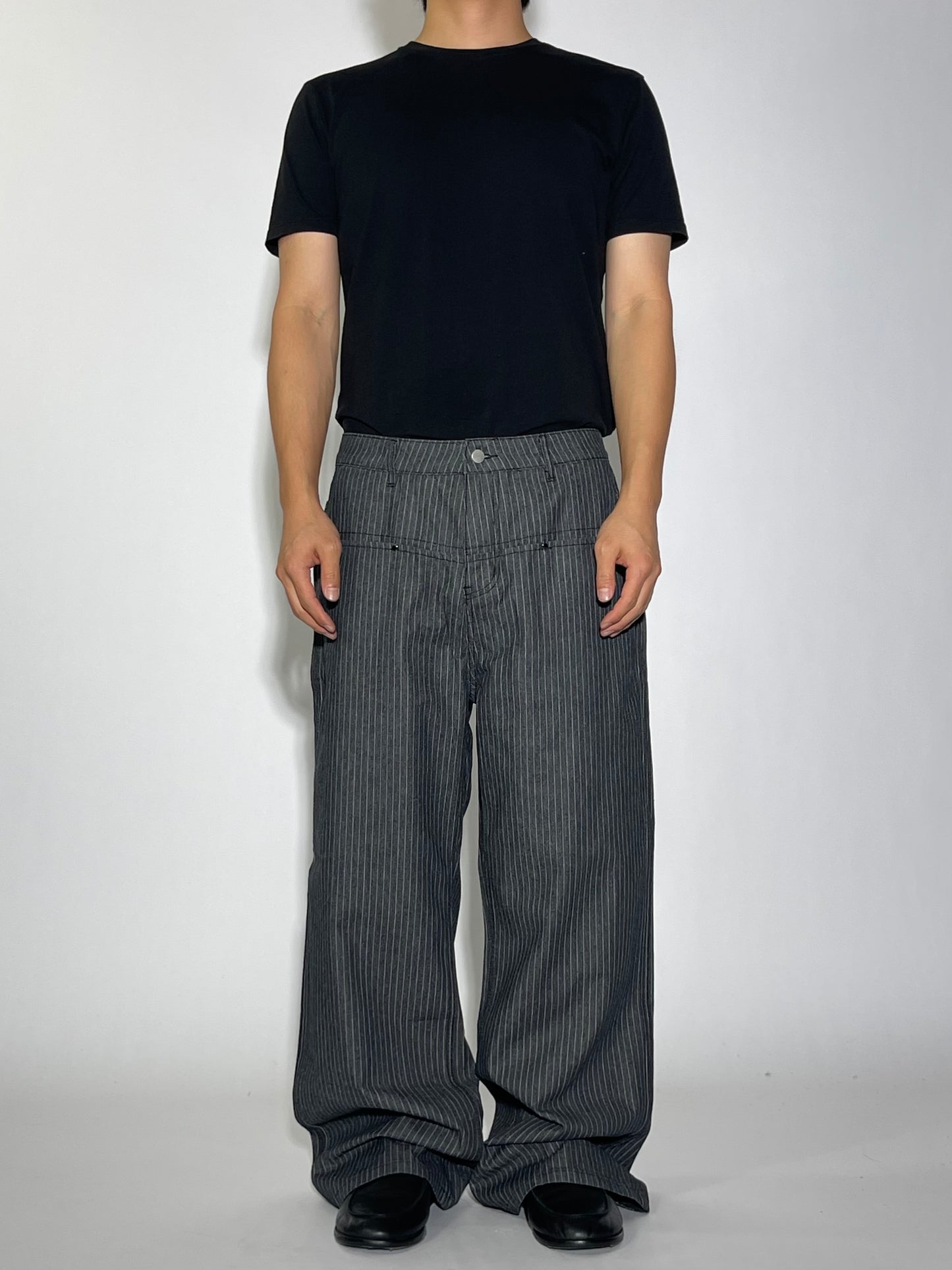 STRIPE SEMI FLARE PANTS