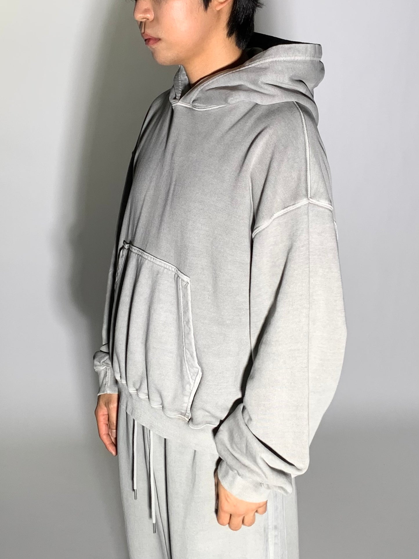 WASHED CROP HOODIE