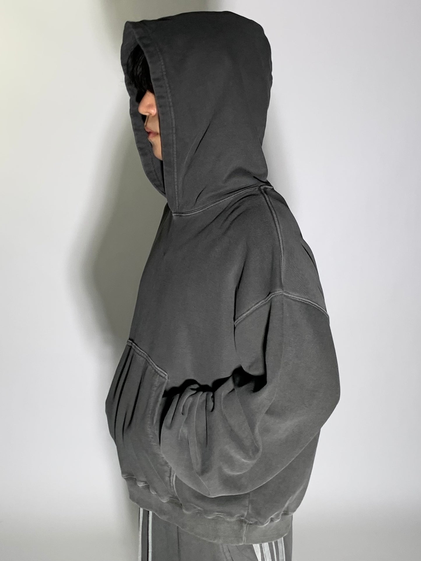 WASHED CROP HOODIE