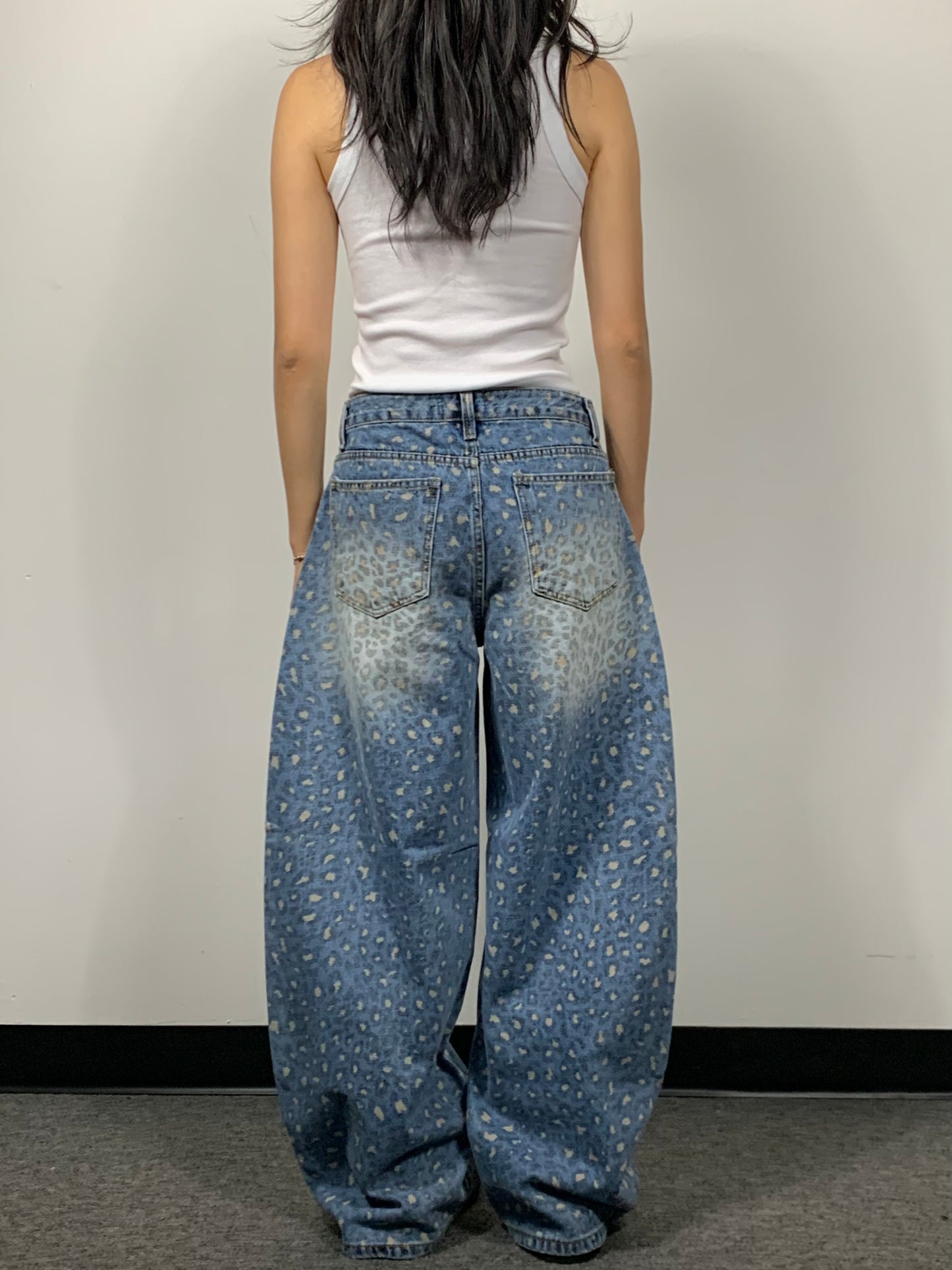 CHEETA PRINT DENIM
