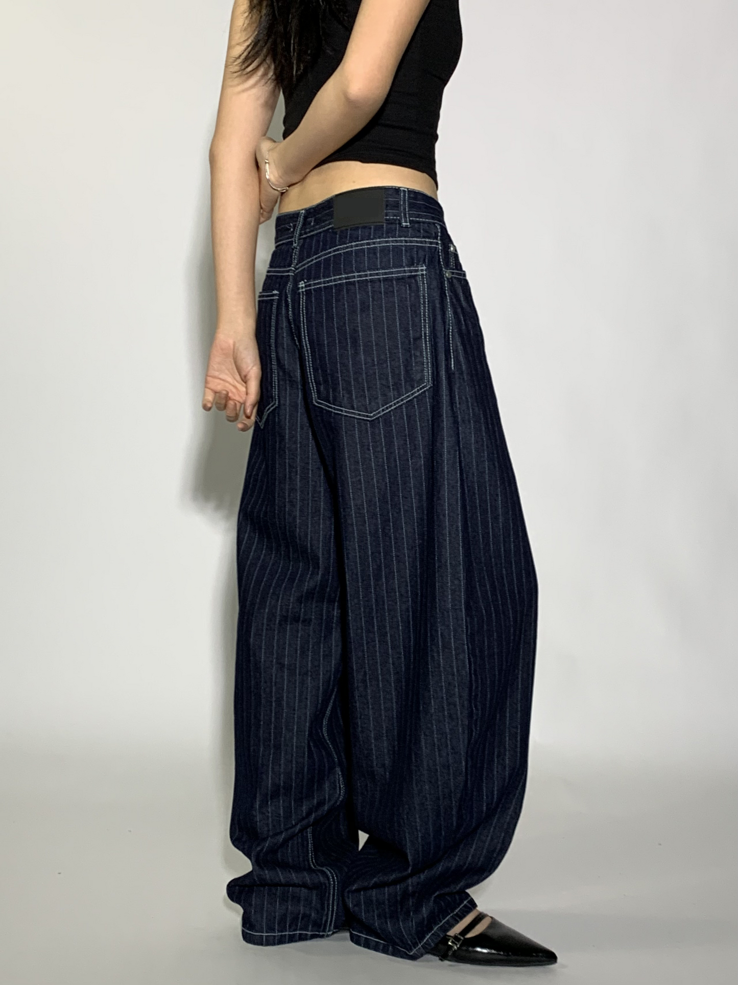 STRIPE DENIM PANTS