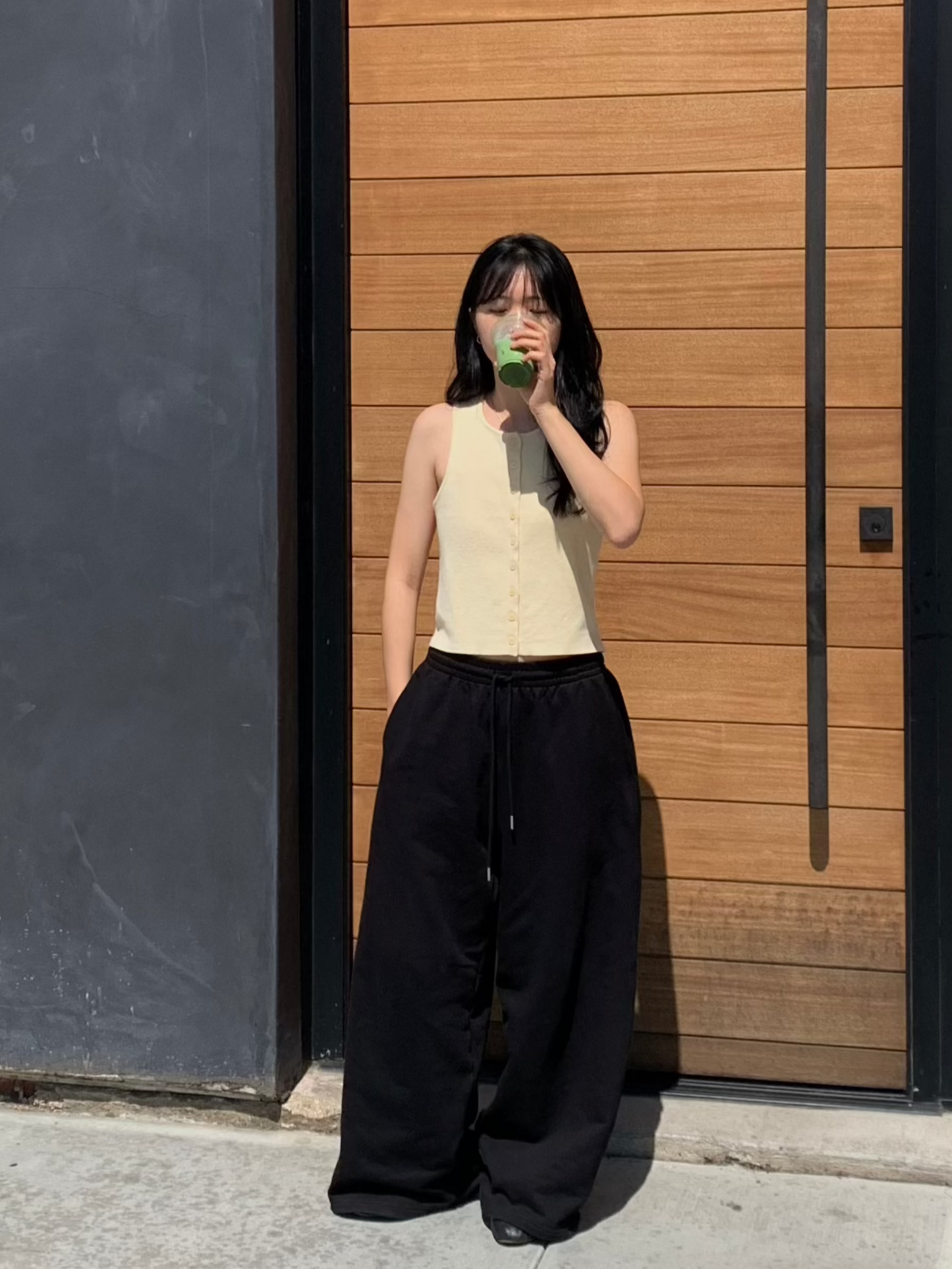 BASIC WIDE SWEATPANTS
