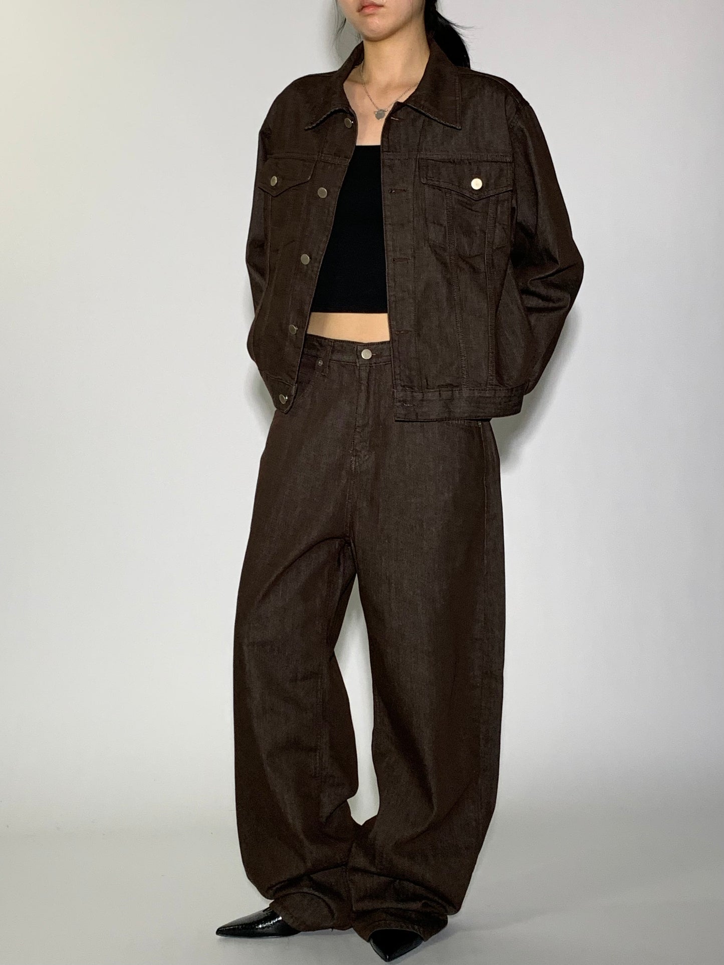 BROWN NON FADE SET - DENIM