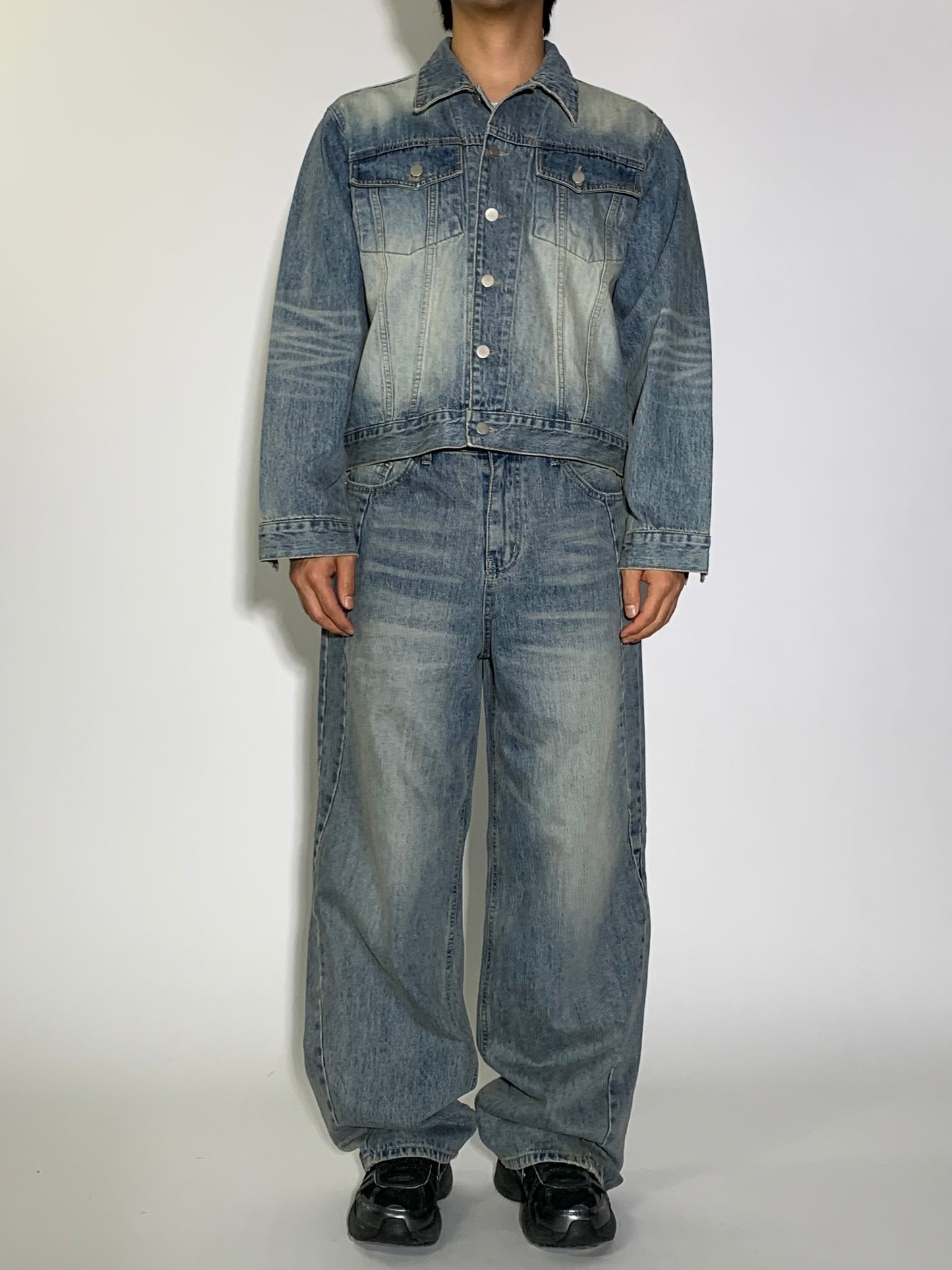 WASHED DENIM SET - JACKET