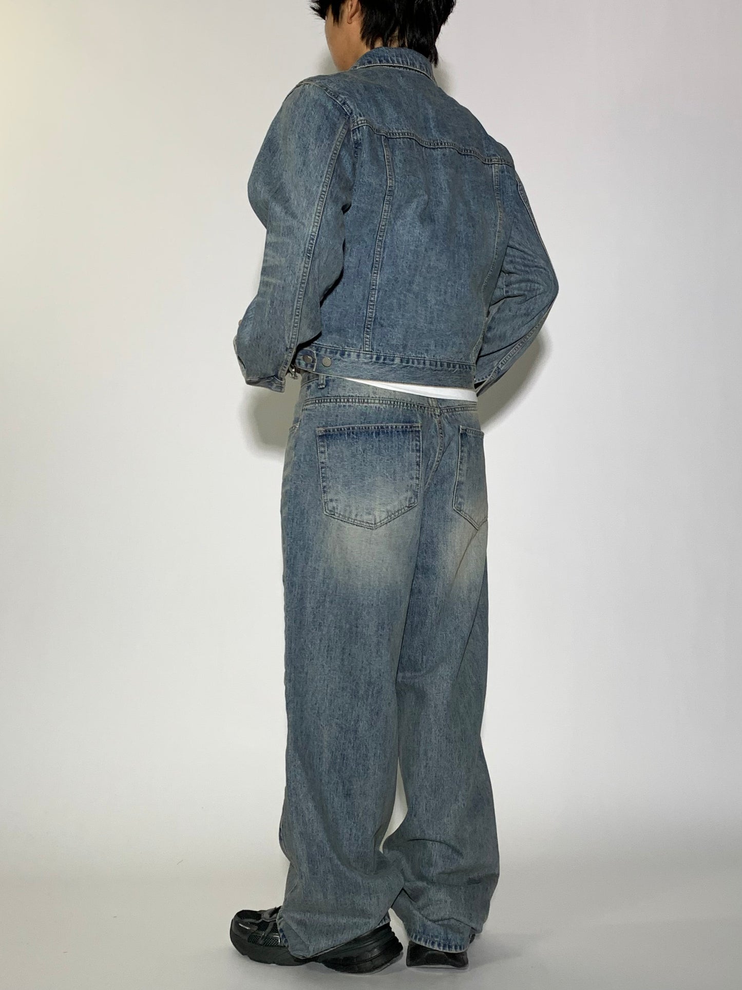 WASHED DENIM SET - DENIM
