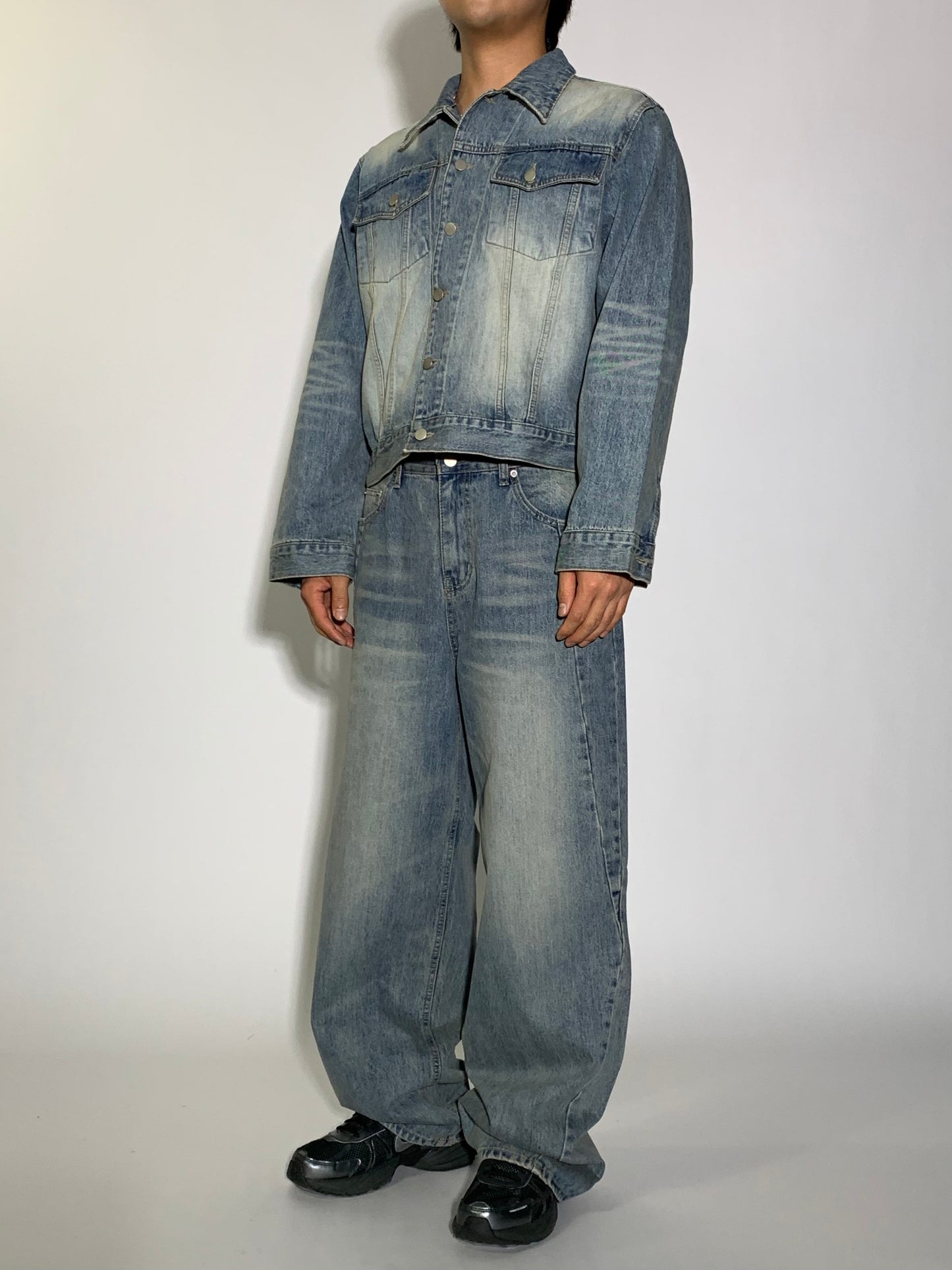 WASHED DENIM SET - DENIM