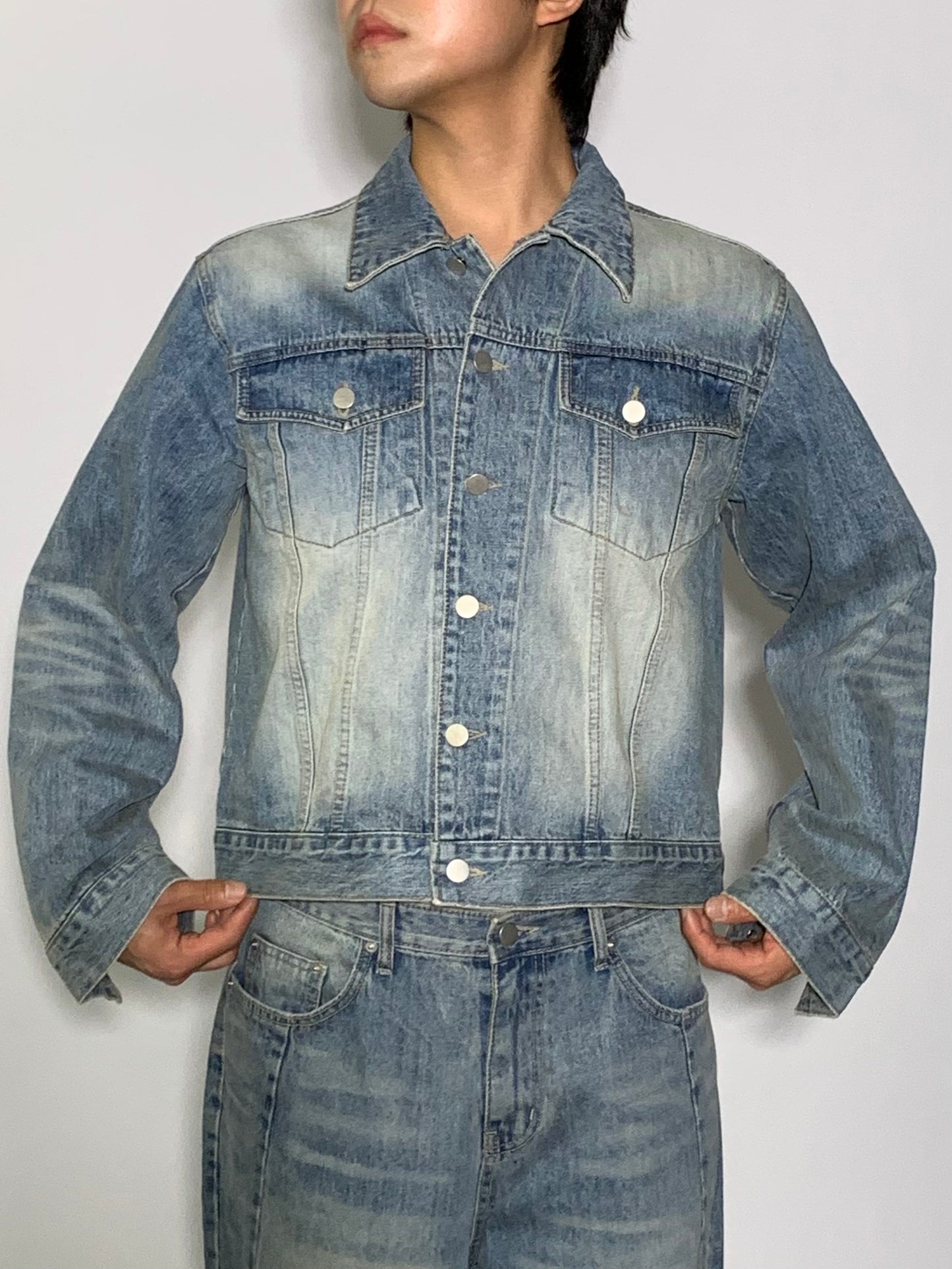 WASHED DENIM SET - JACKET