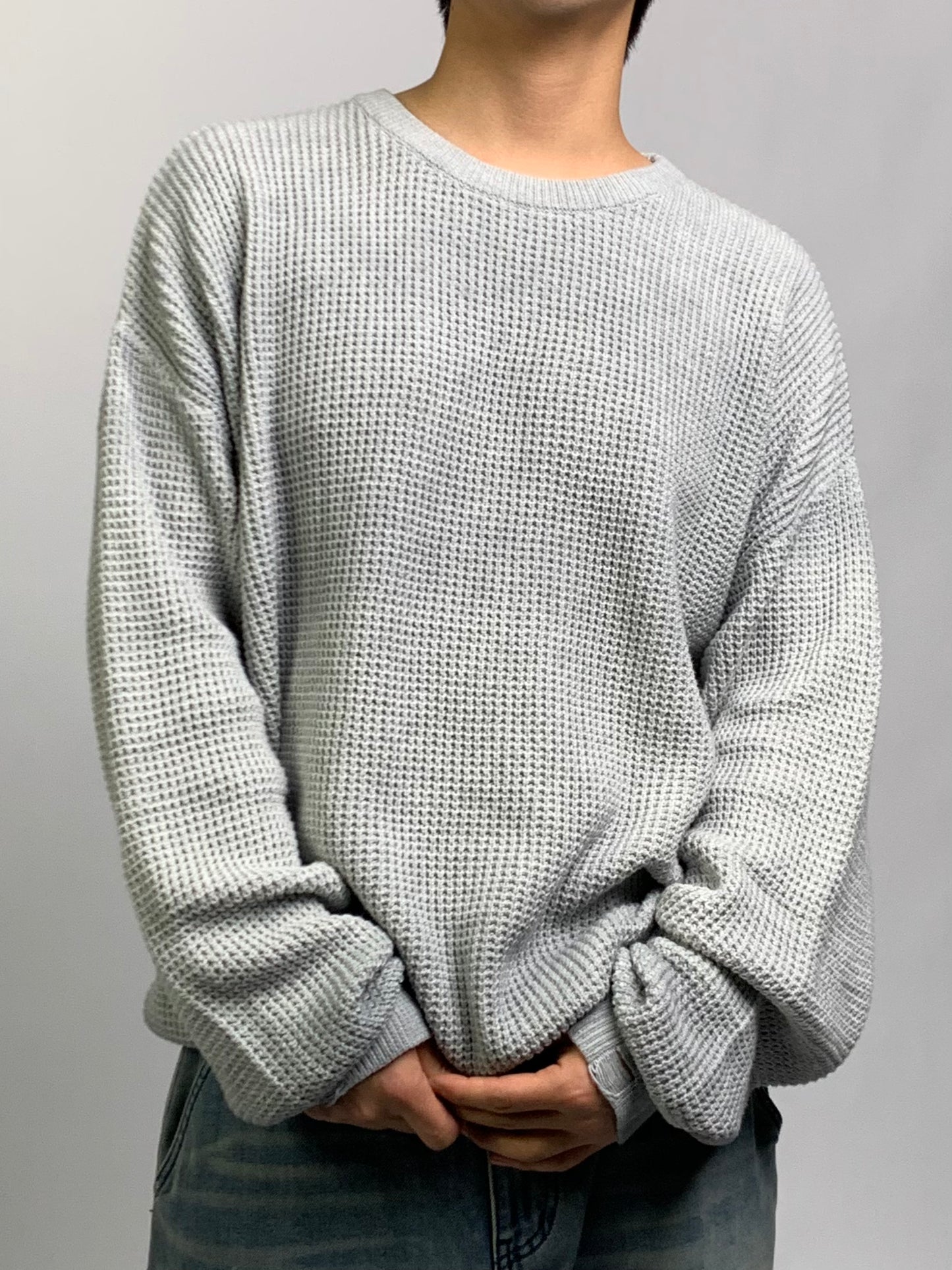 FADED WAFFLE KNIT