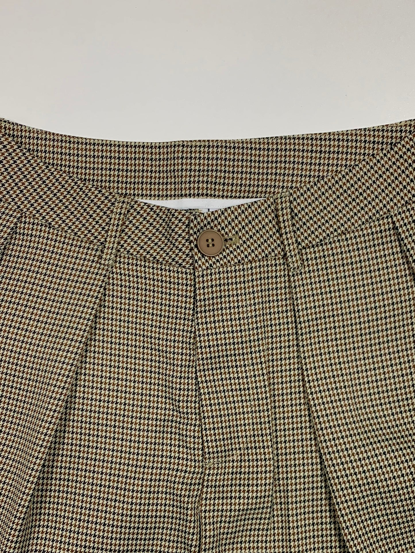 GINGHAM CHECK WIDE SLACKS