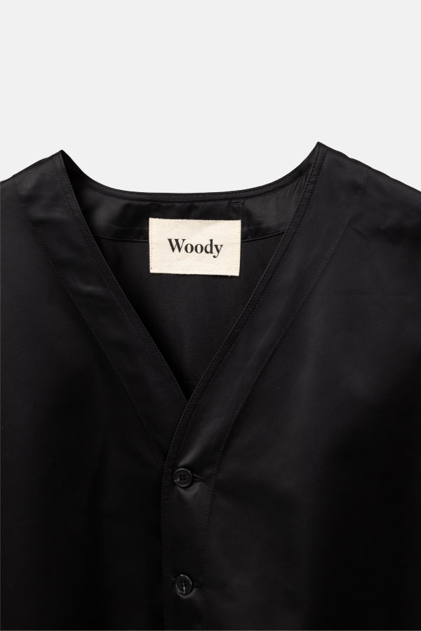 GRS FABRIC COLLARLESS JACKET