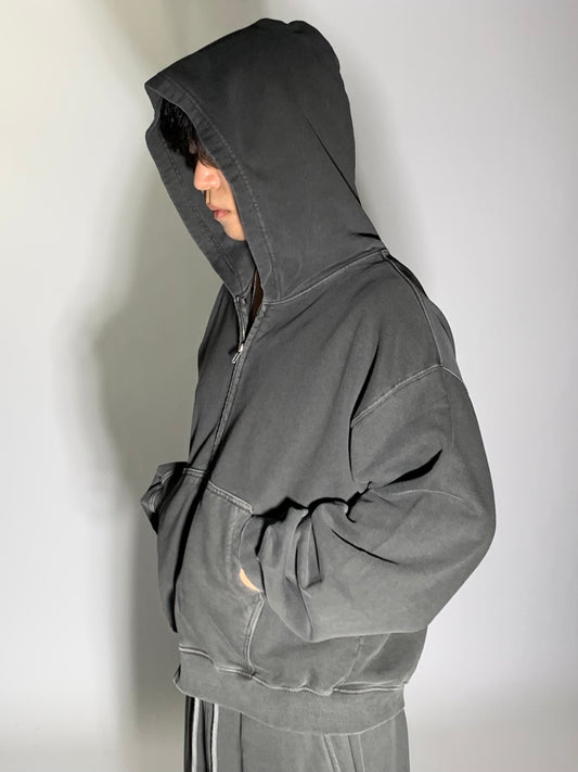 WASHED CROP ZIP UP