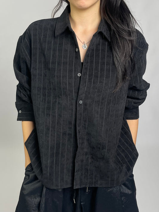 CORDUROY CROP SHIRT
