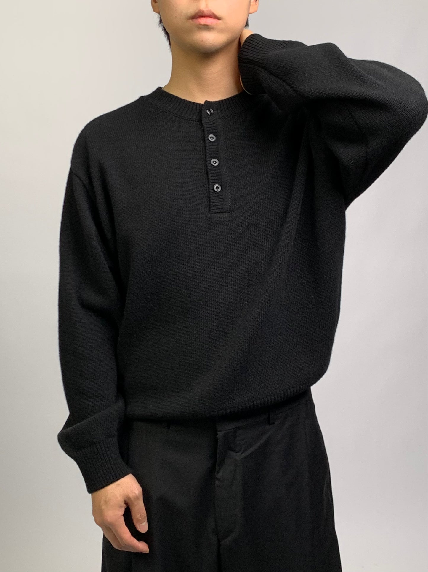 WOOL HENLEY KNIT