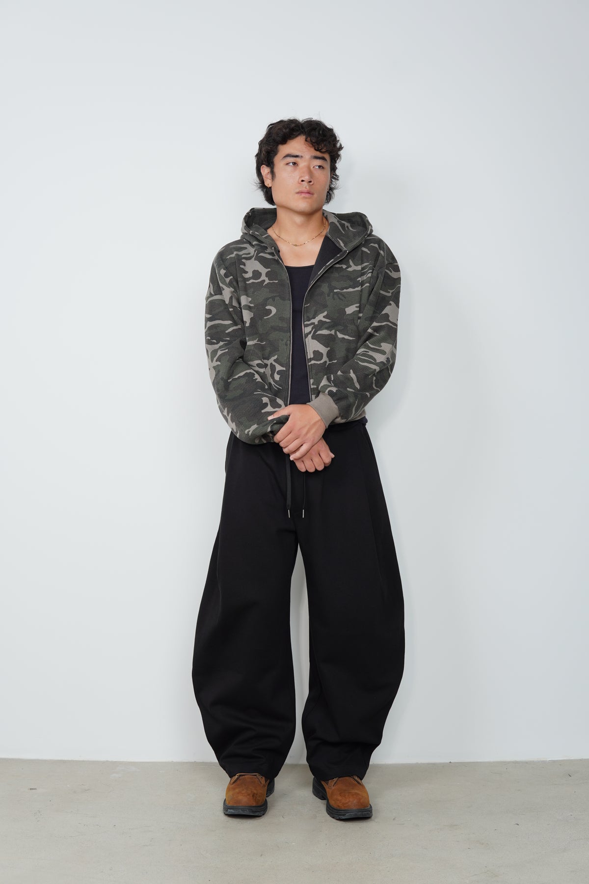 CAMO WAFFLE ZIP UP