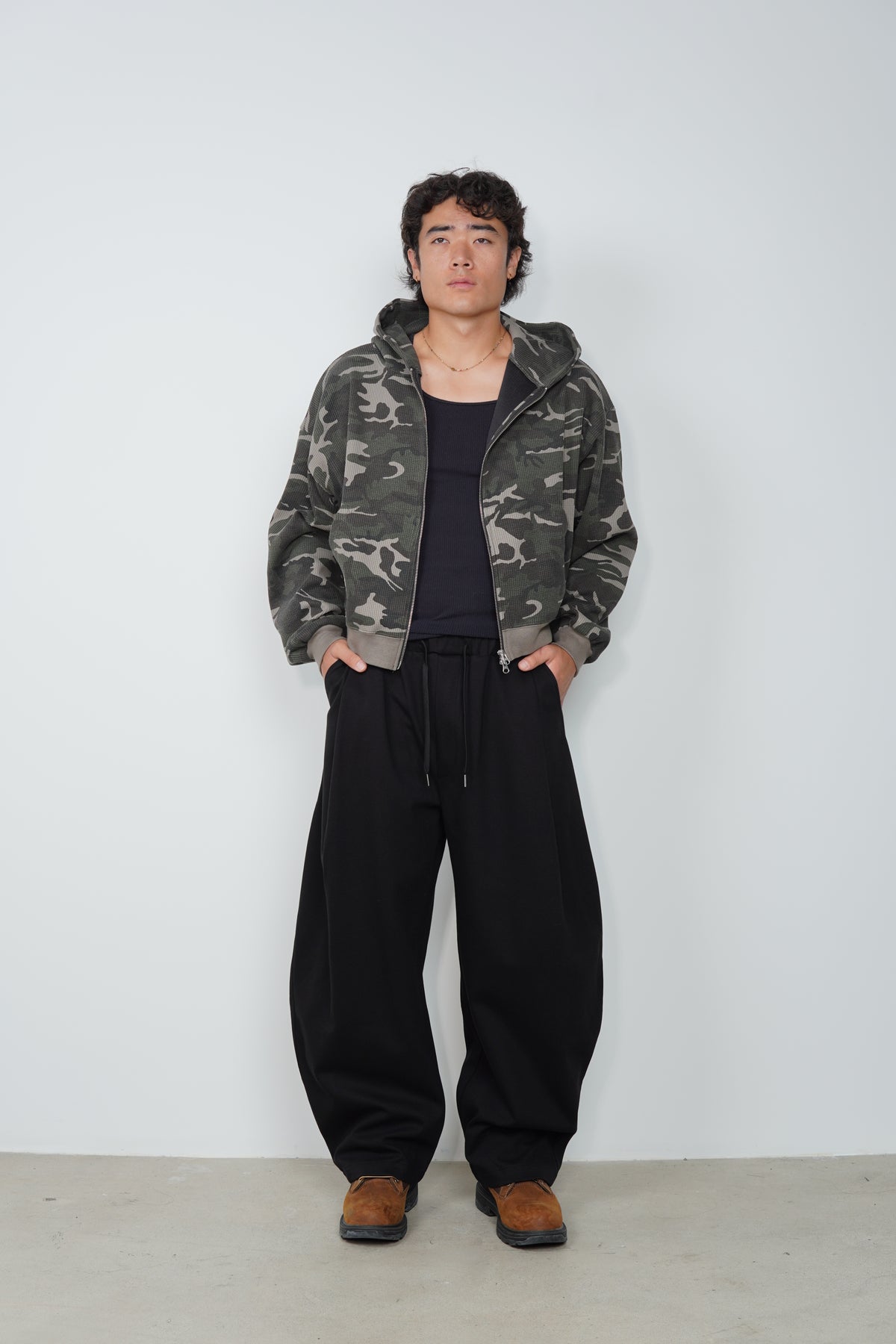 CAMO WAFFLE ZIP UP