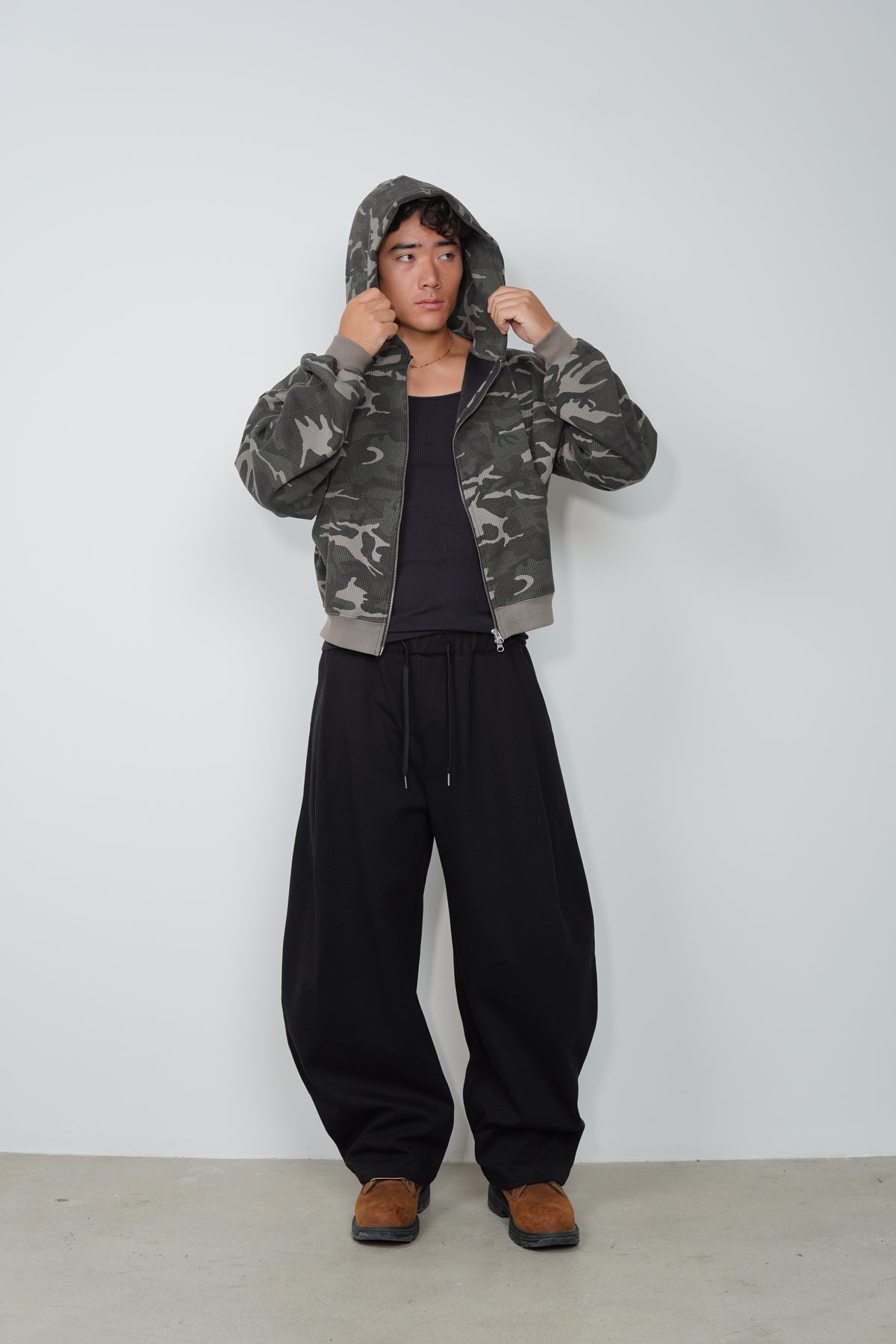 CAMO WAFFLE ZIP UP