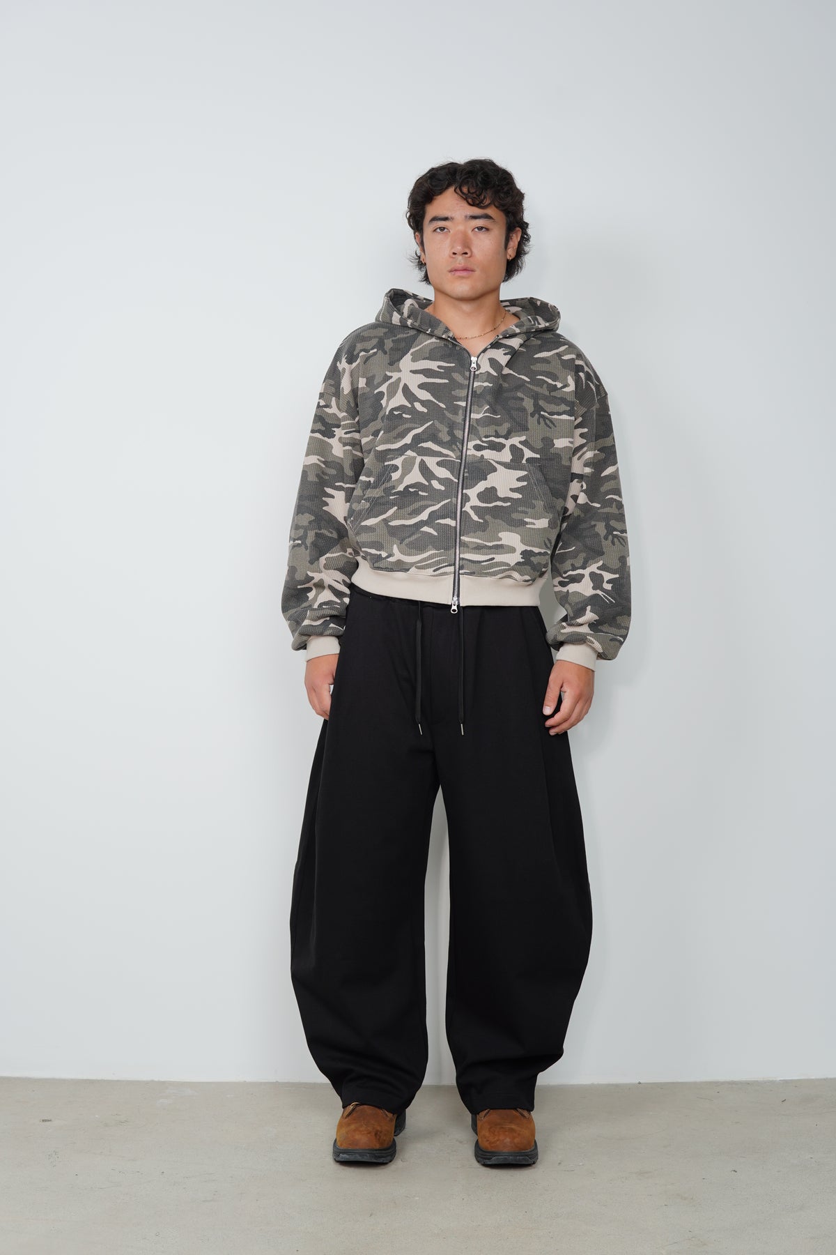 CAMO WAFFLE ZIP UP