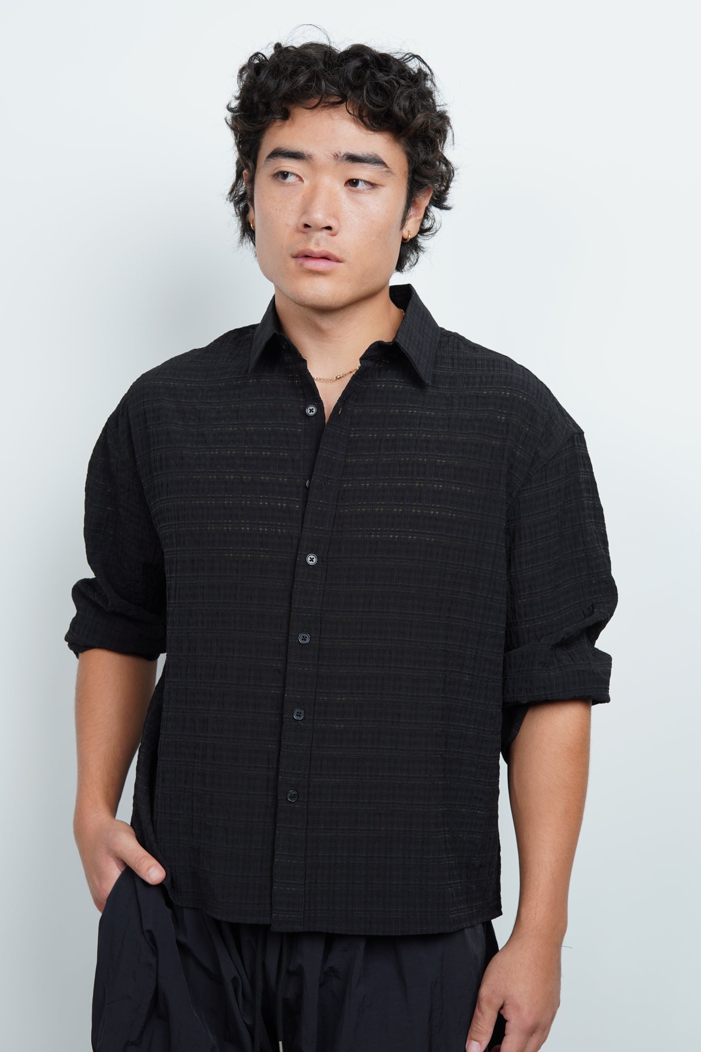 CRINKLE CHECK SHIRT