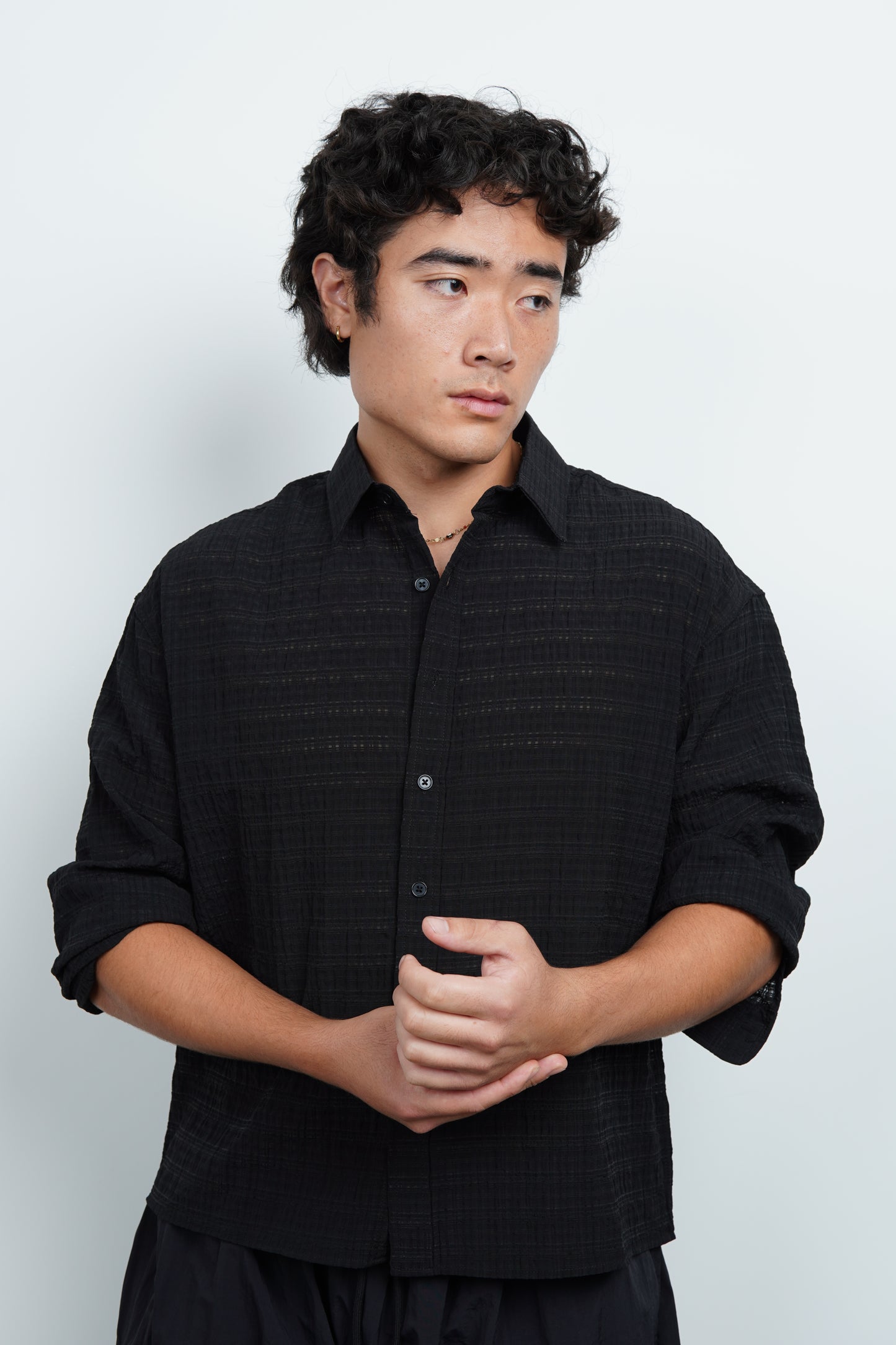 CRINKLE CHECK SHIRT