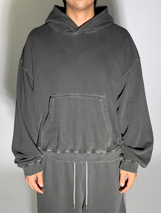 WASHED CROP HOODIE