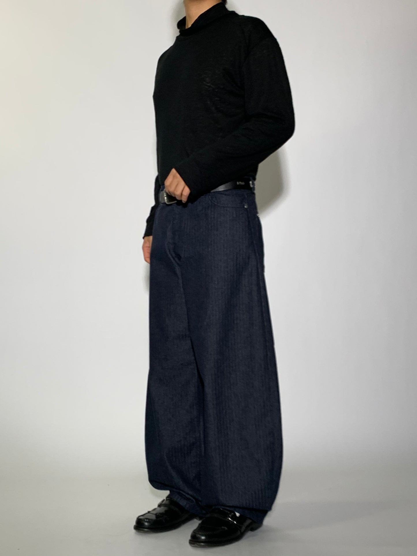 HERRINGBON STRIPE DENIM