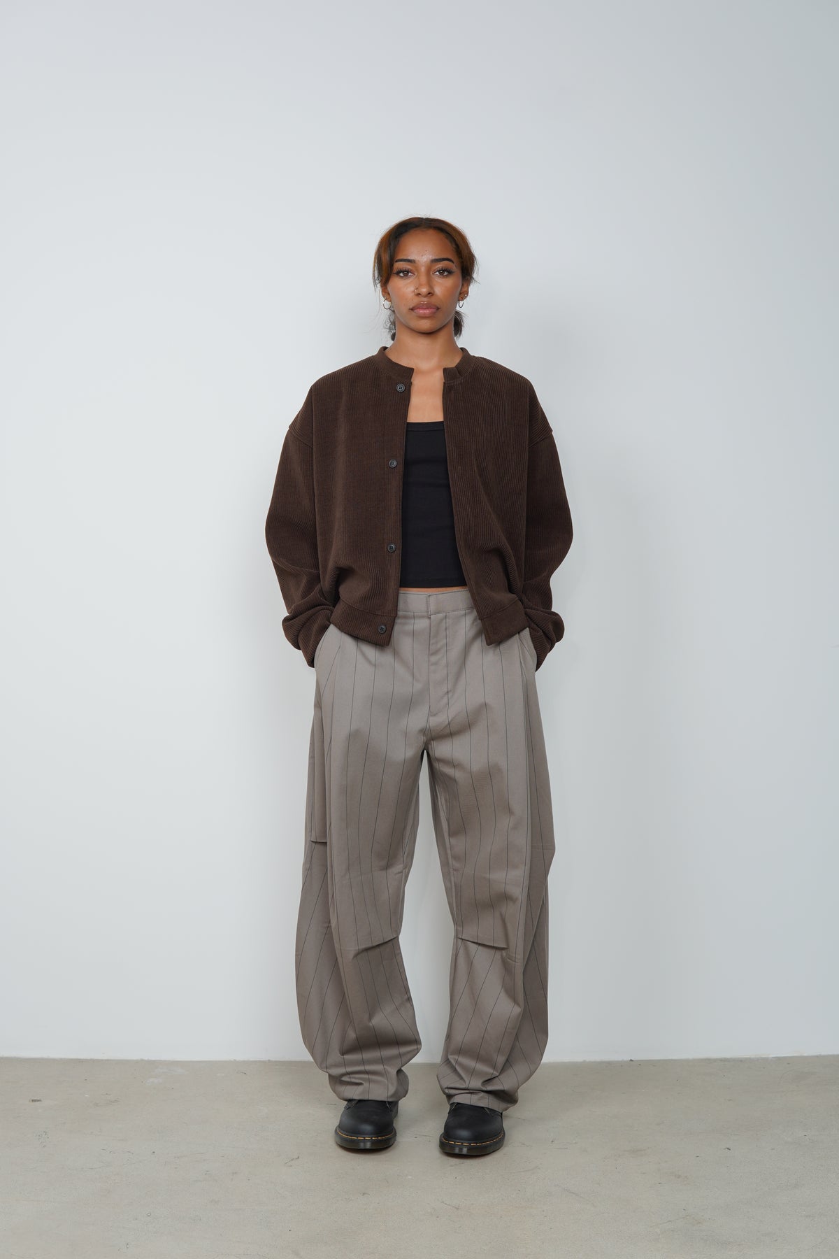 CORDUROY CROP CARDIGAN