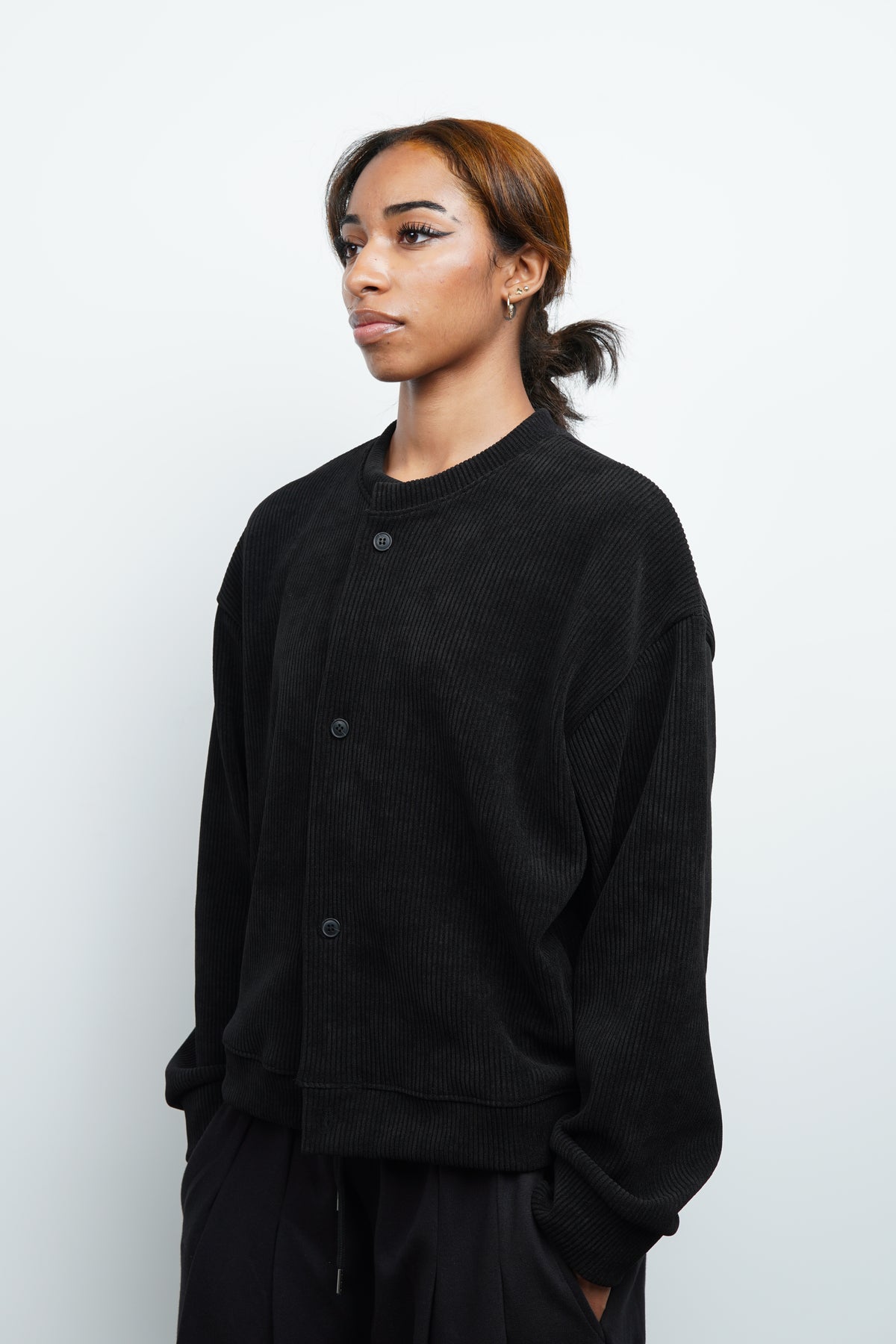 CORDUROY CROP CARDIGAN