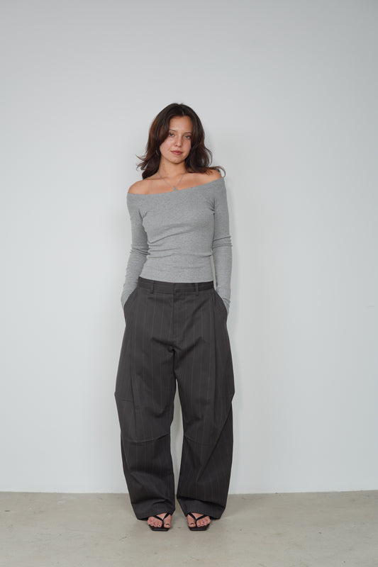 LIAN STRIPE CURVE PANTS