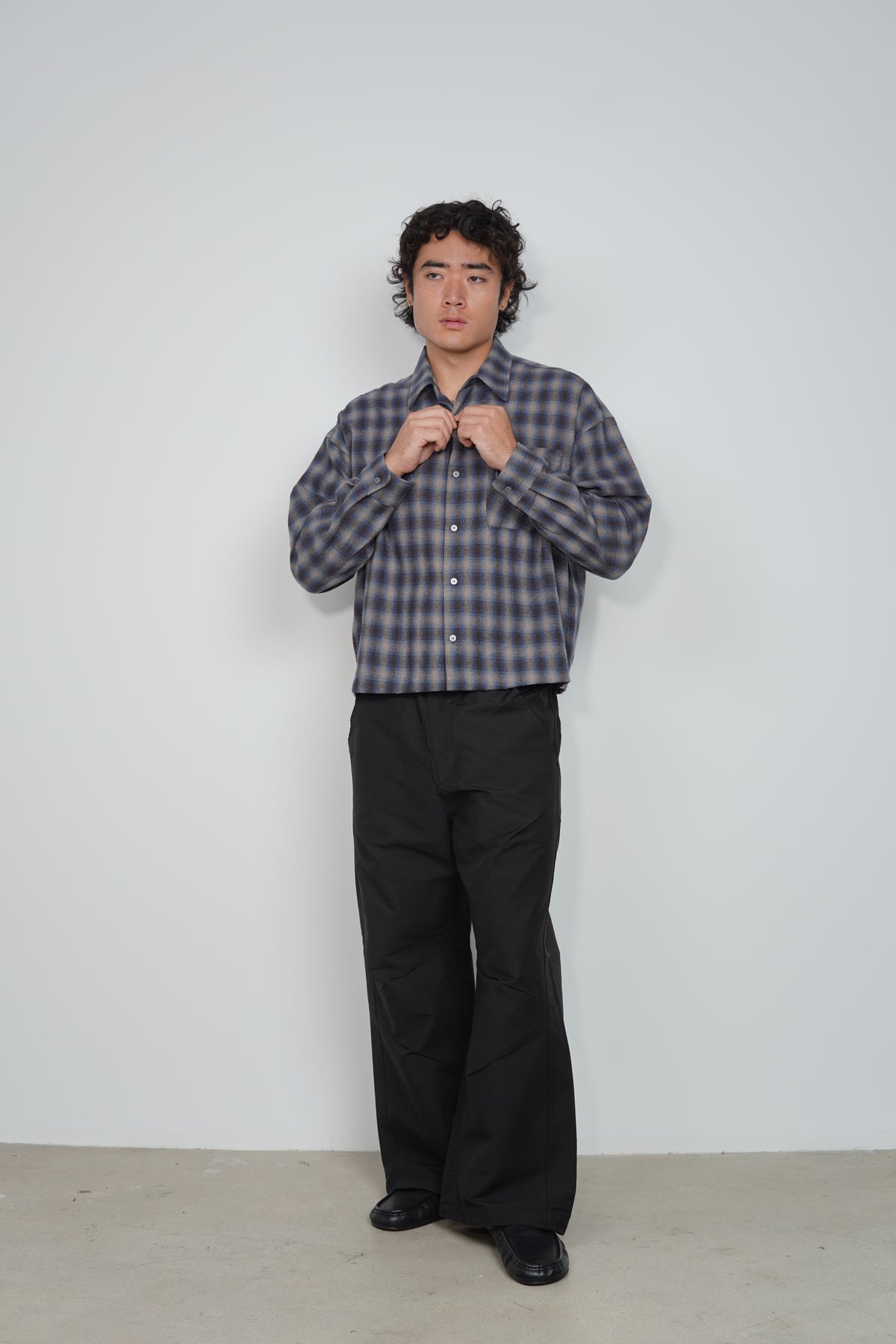 BLURRED PLAID SHIRT