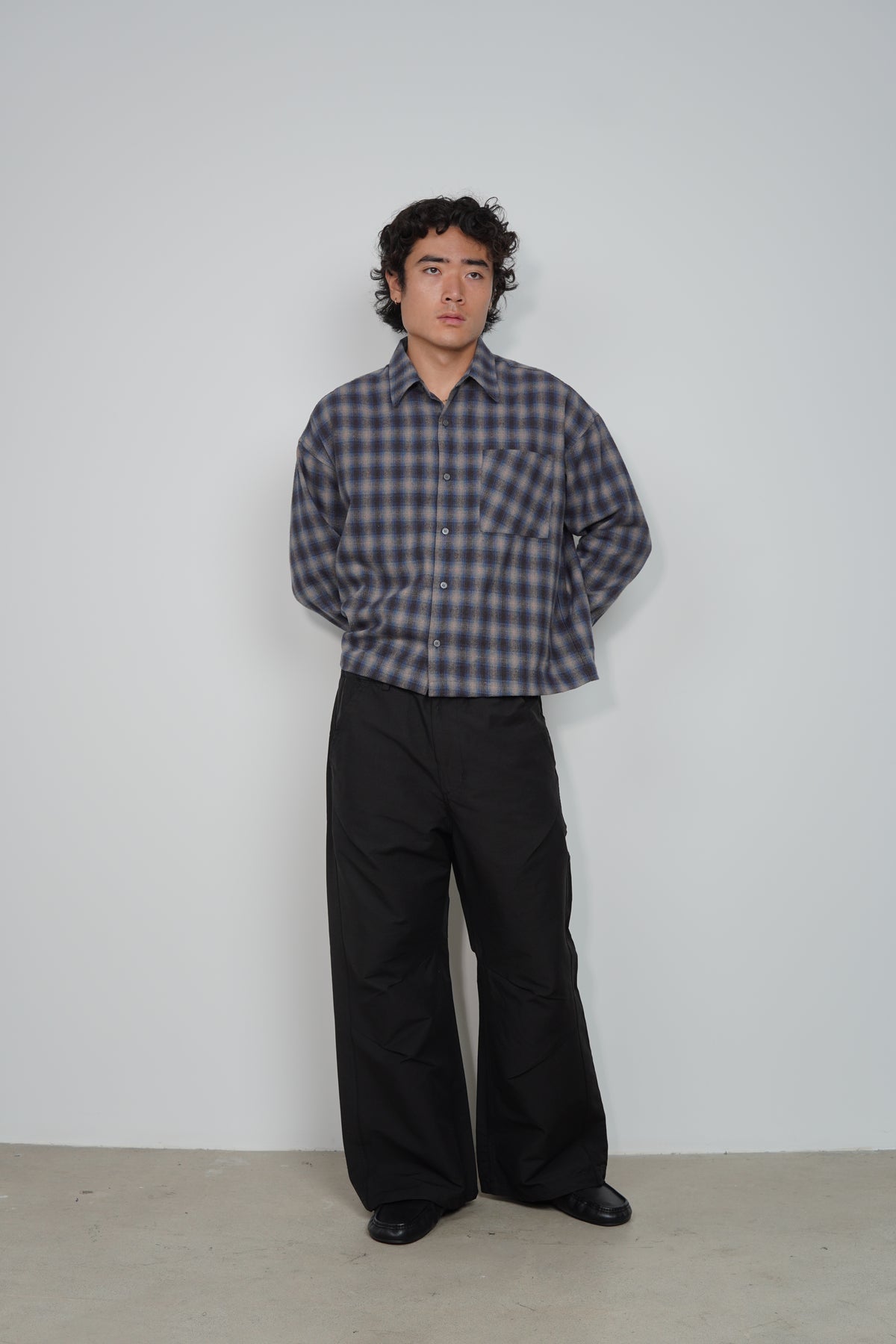 BLURRED PLAID SHIRT