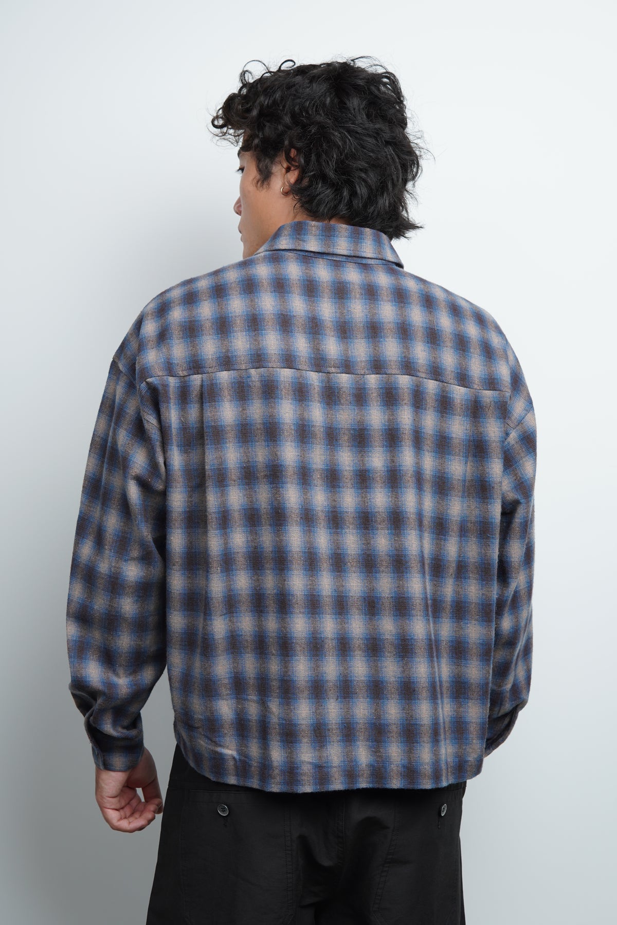 BLURRED PLAID SHIRT