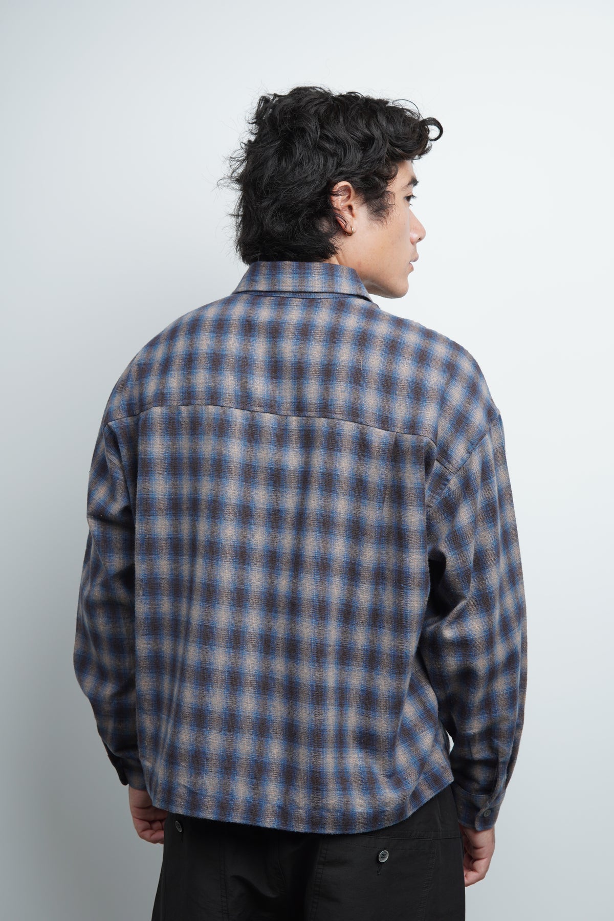 BLURRED PLAID SHIRT