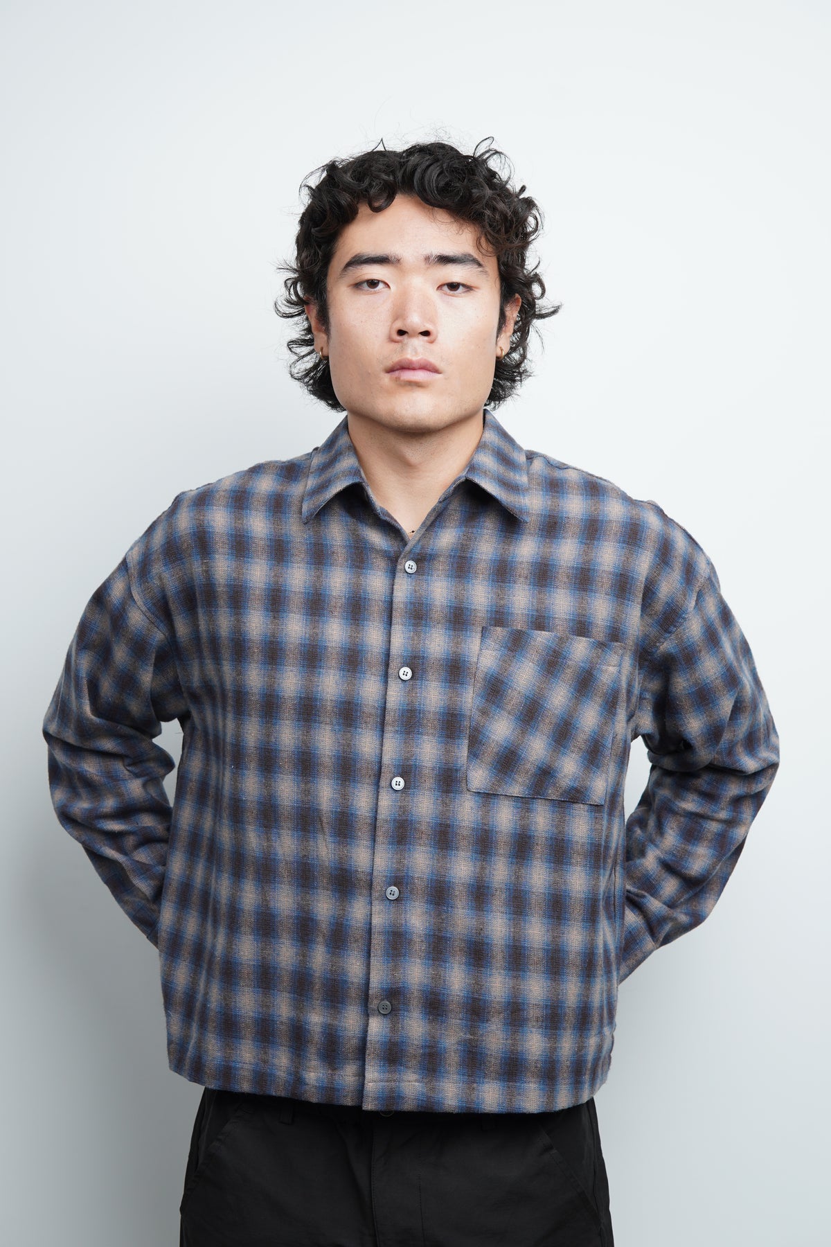 BLURRED PLAID SHIRT