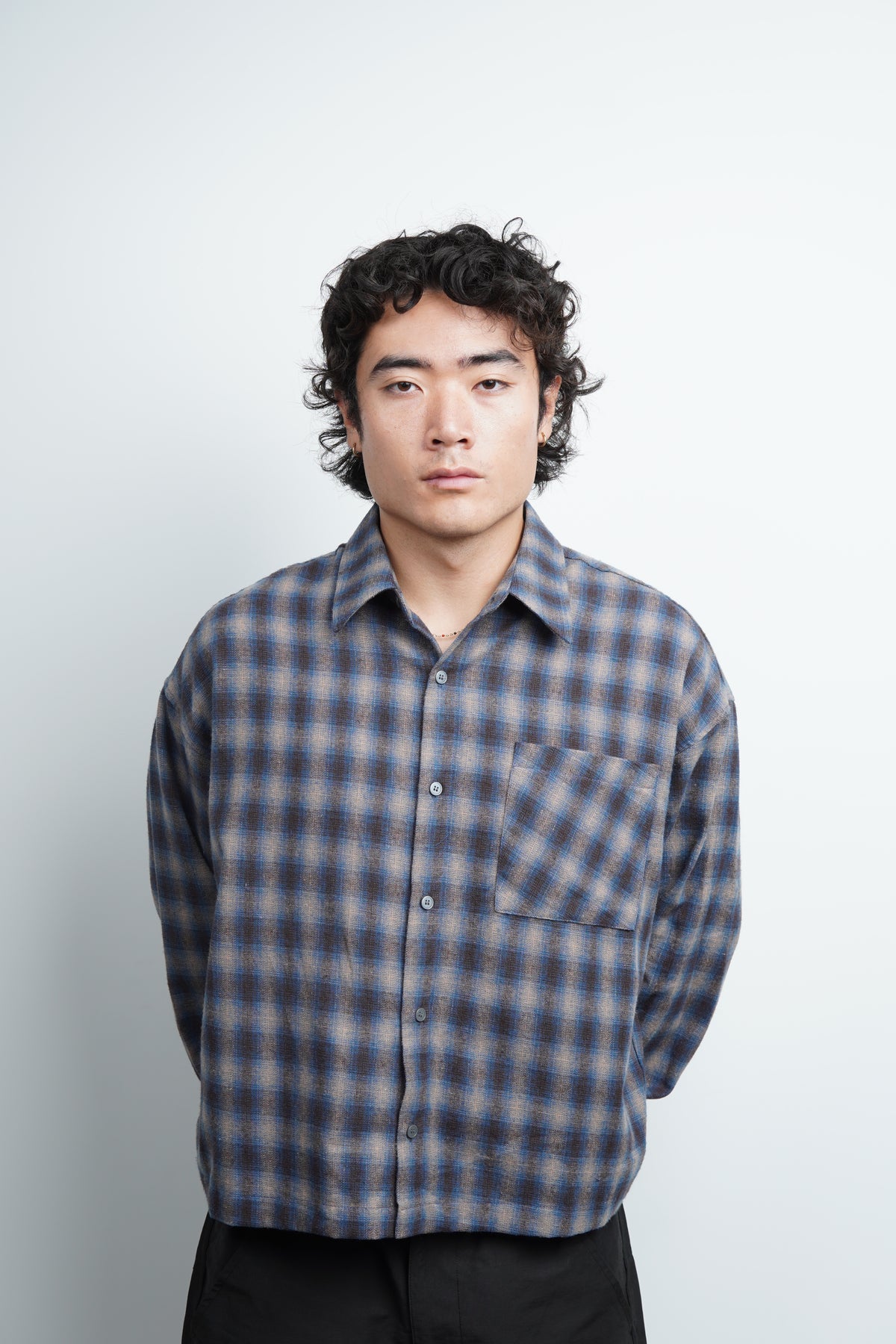 BLURRED PLAID SHIRT