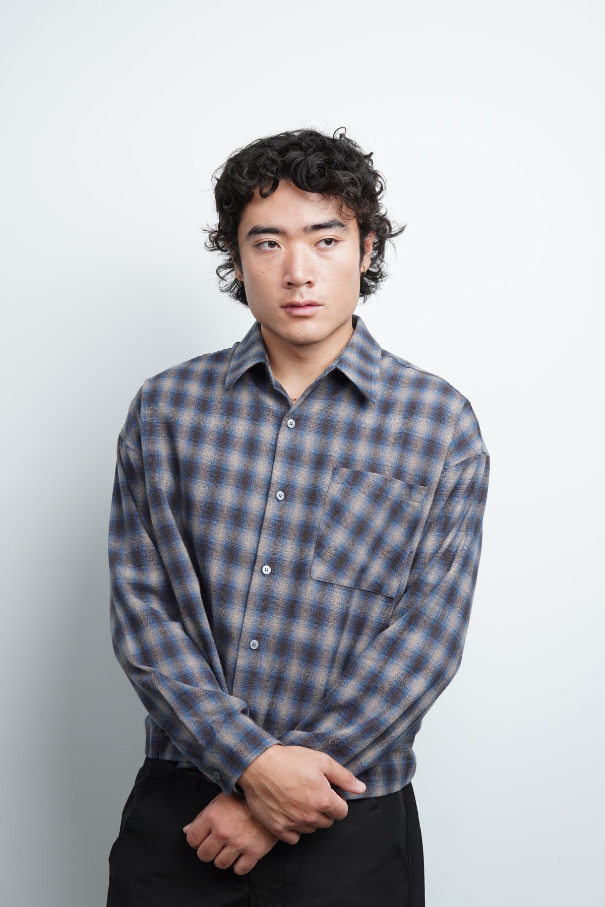 BLURRED PLAID SHIRT