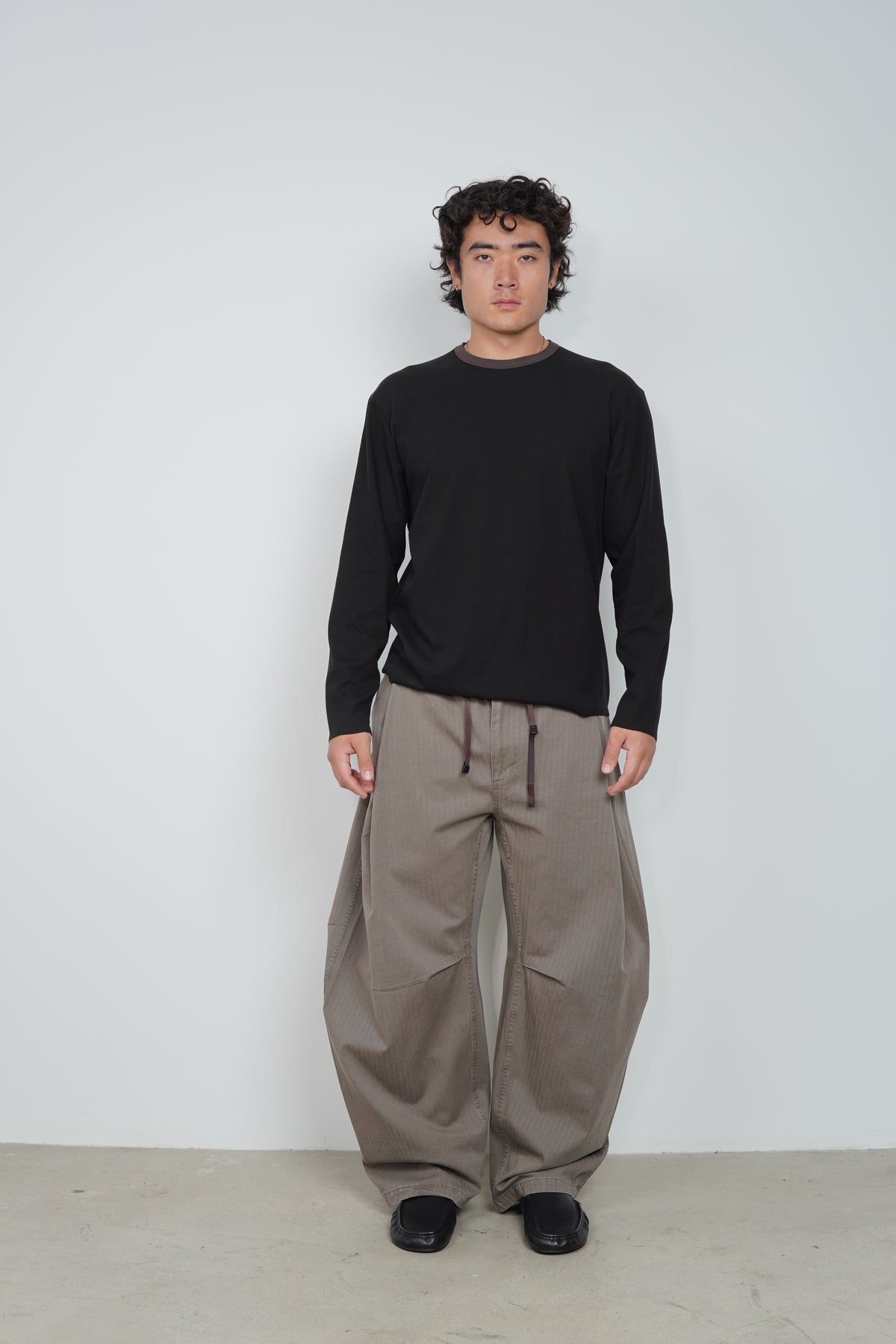 HERRINGBONE BARREL PANTS
